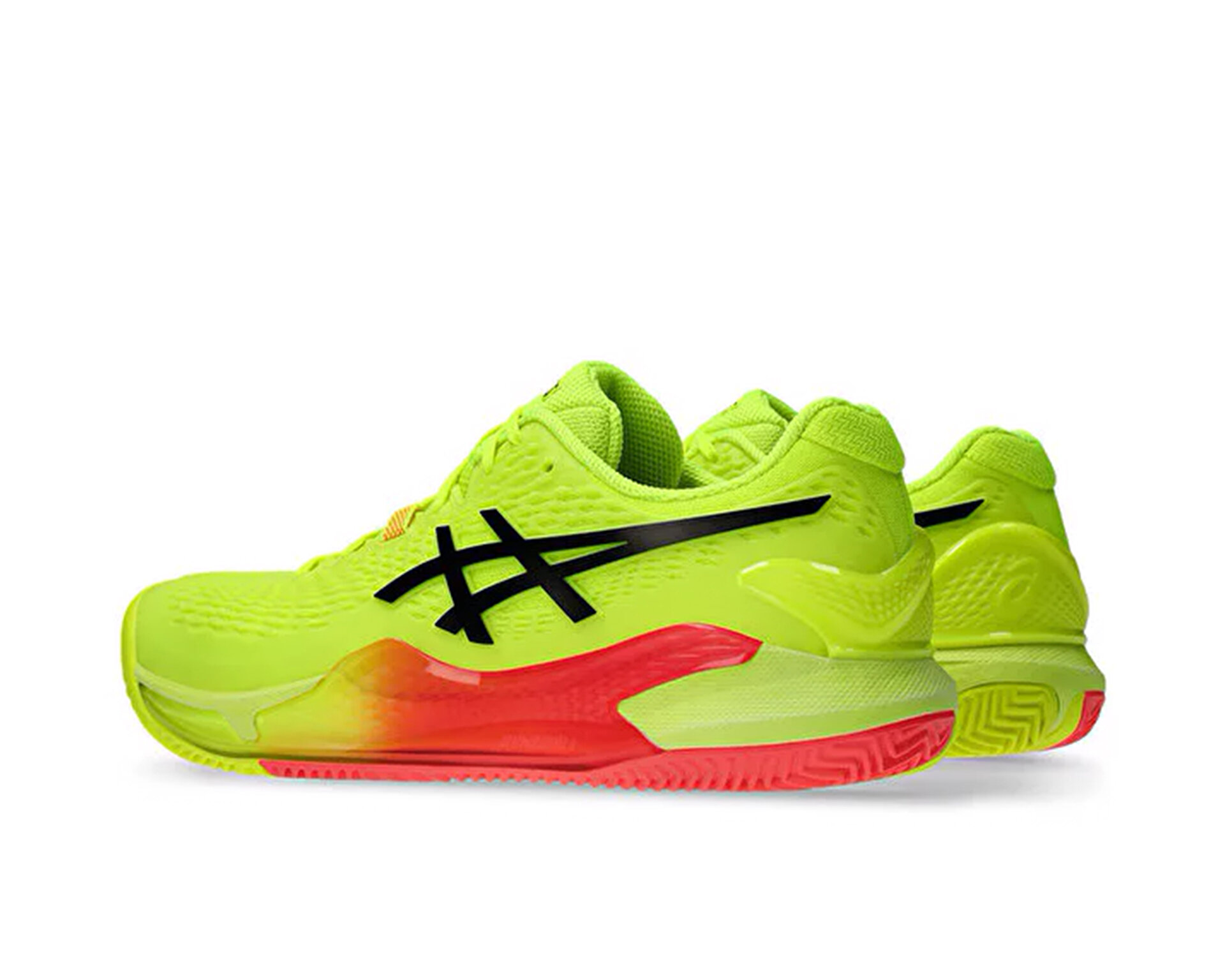 asics アシンメトリーカラー Asics Erkek Gel Resolution 9 Clay Paris Yeşil 1041A495-750