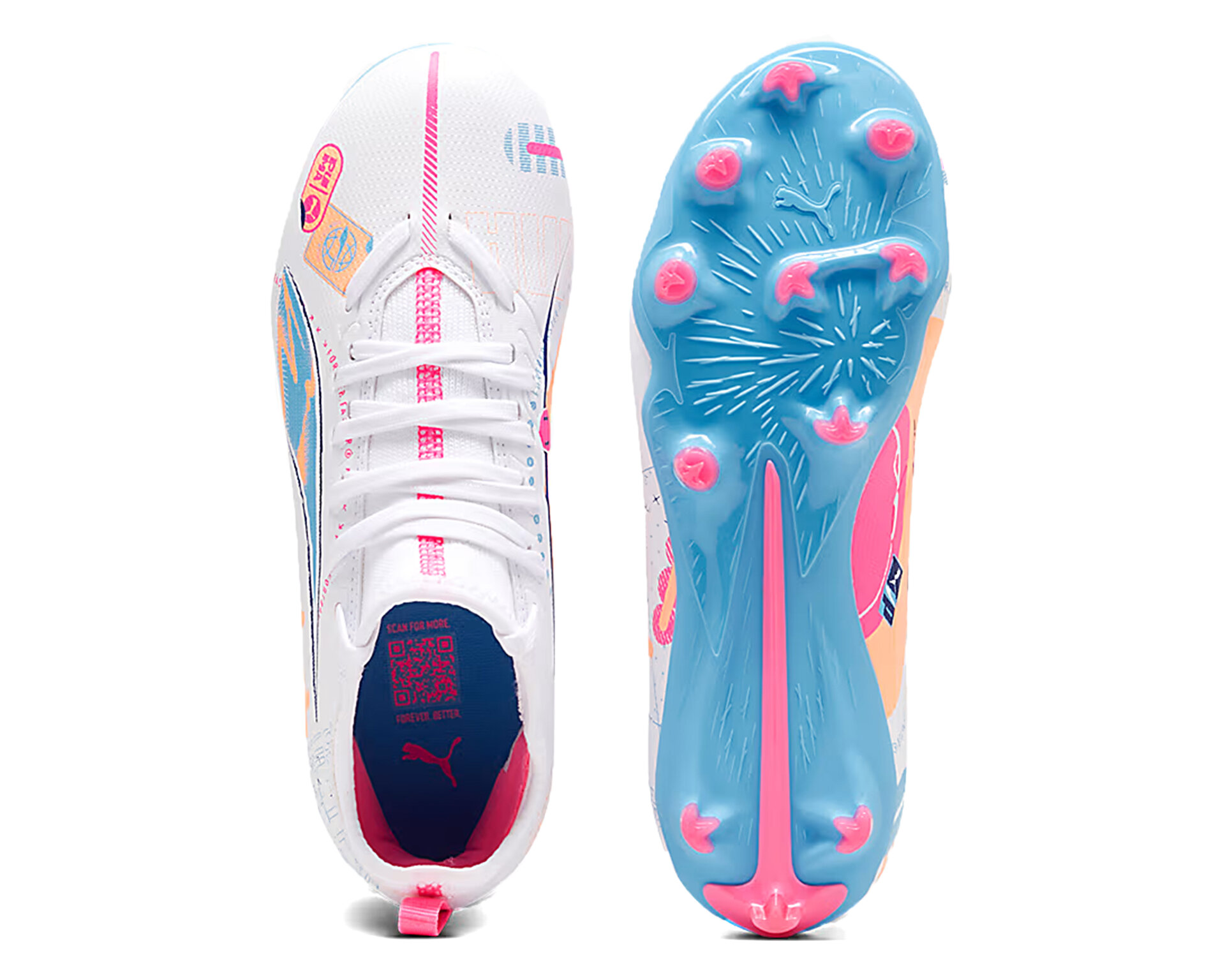 Puma Çocuk Ultra 5 Match Vol. Fg/Ag Jr Beyaz 10806501