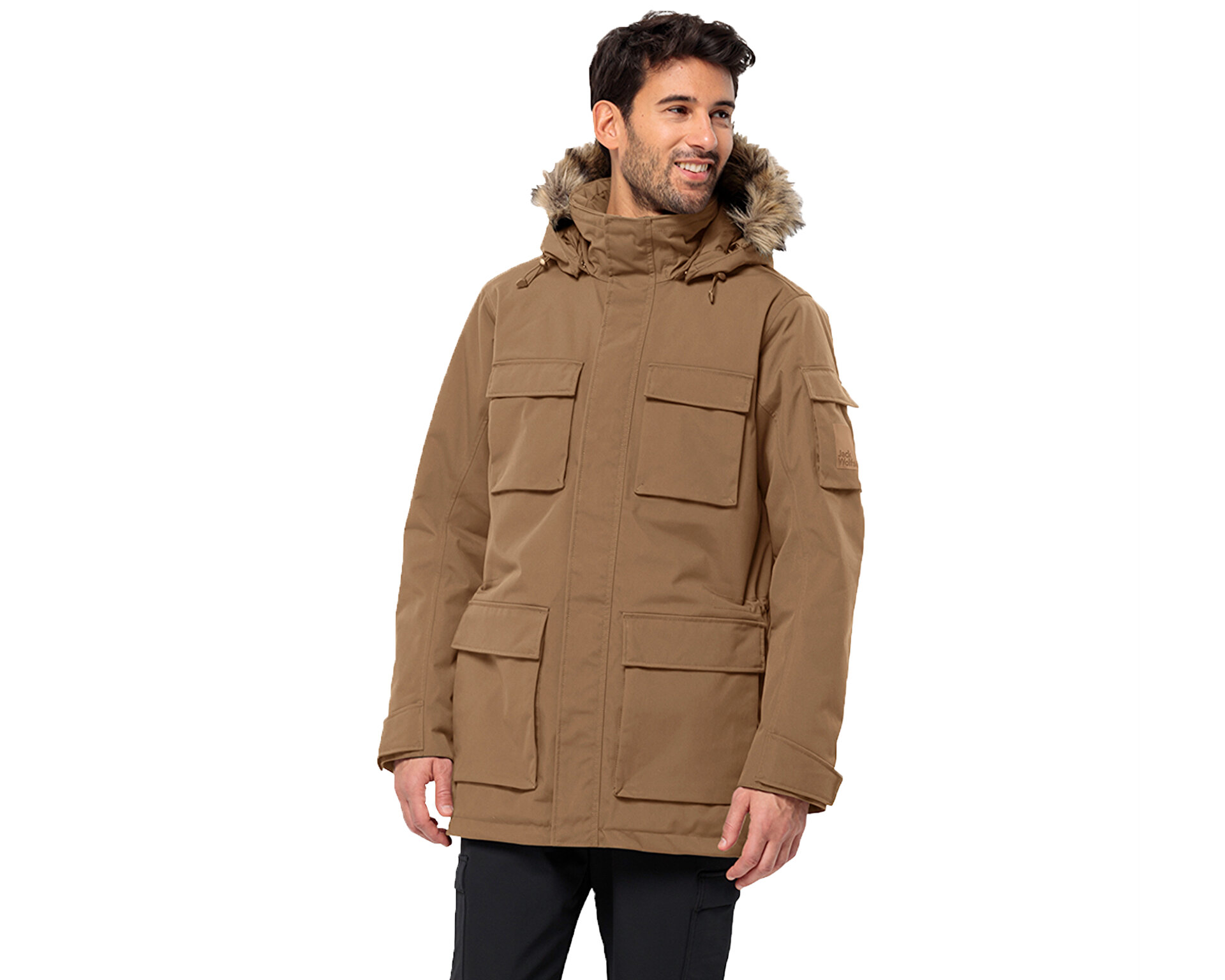 Jack Wolfskin Erkek Glacier Canyon Parka Kahverengi 1107674-5601