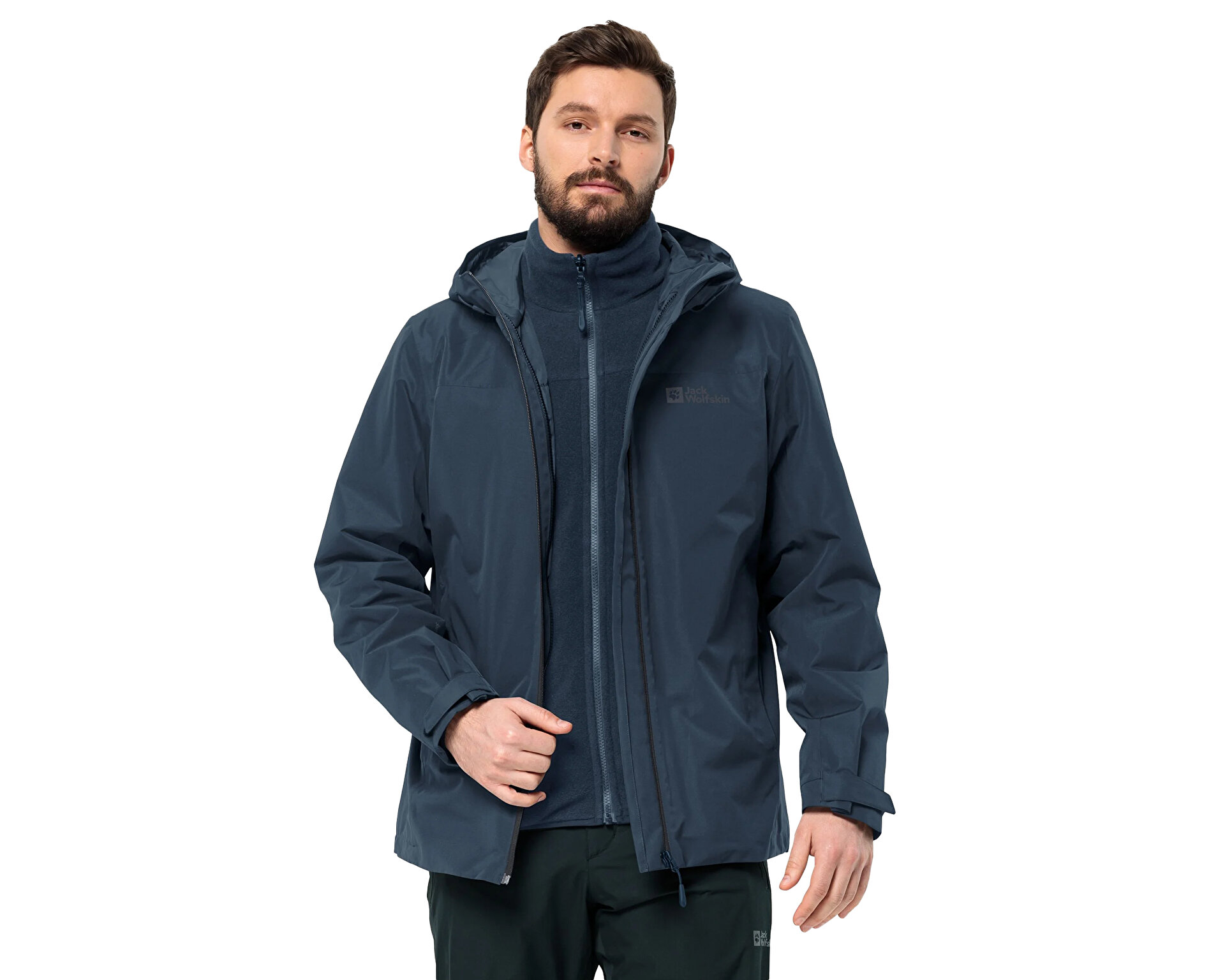 Jack Wolfskin Erkek Taubenberg 3In1 Jkt M Mavi 1115311-1010