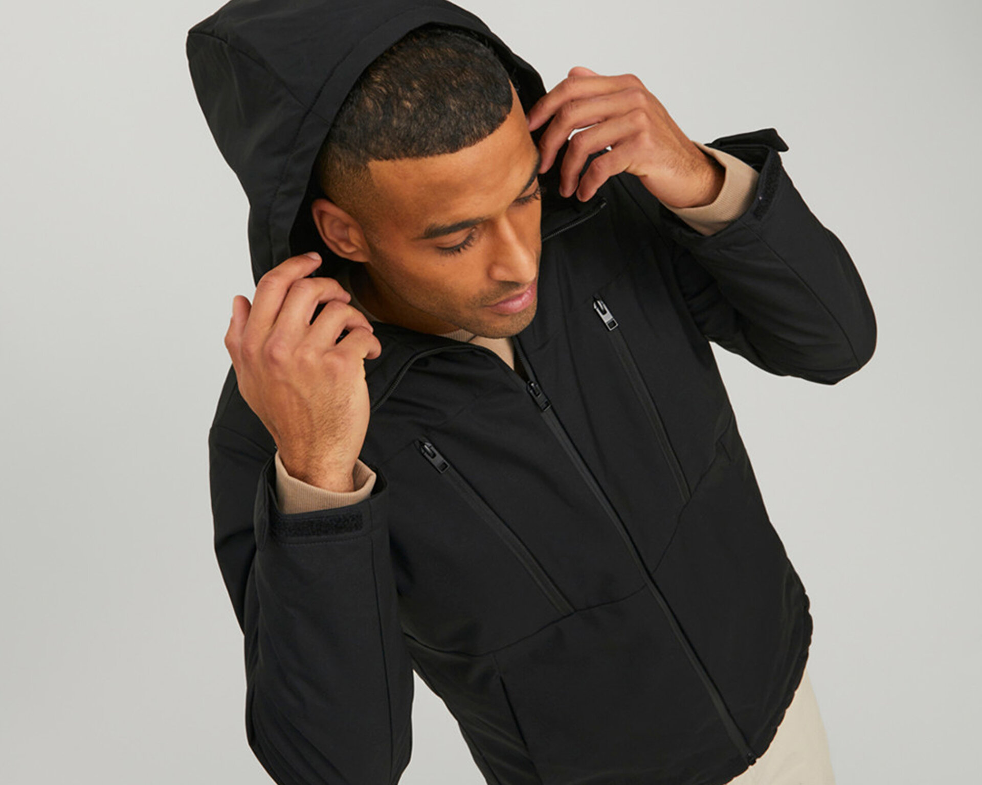 Jack Jones Erkek Jcoabel Jacket Sn Siyah 12214640-BLACK