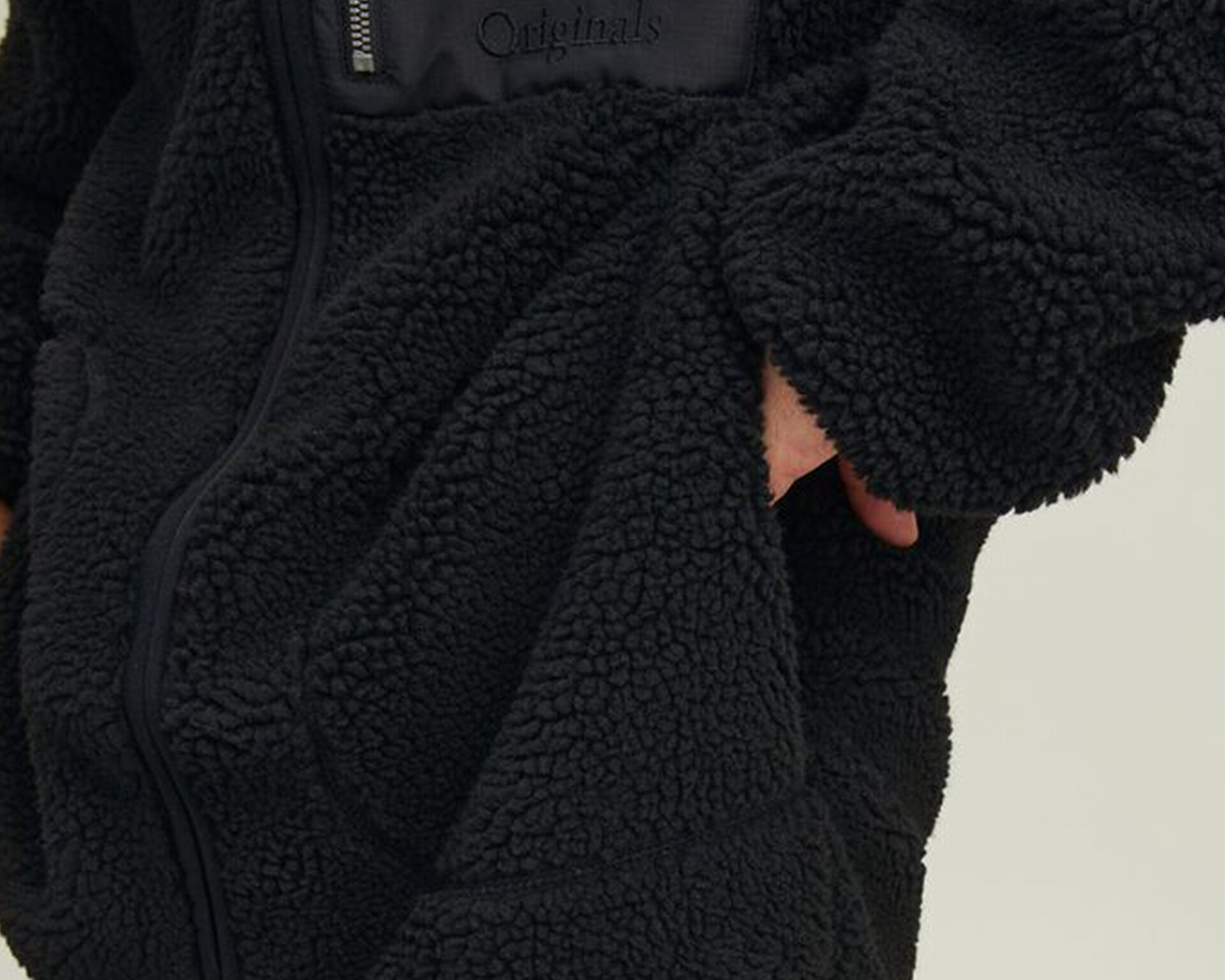 Jack Jones Erkek Jorpark Teddy Jacket Siyah 12215136-BLACK