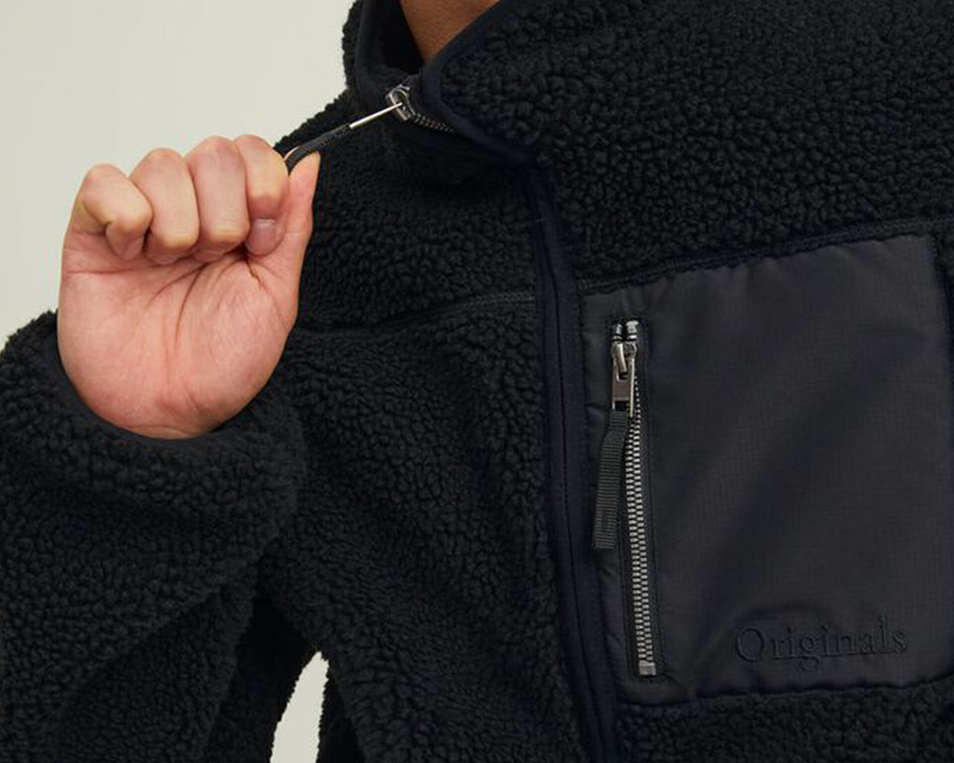 Jack Jones Erkek Jorpark Teddy Jacket Siyah 12215136-BLACK