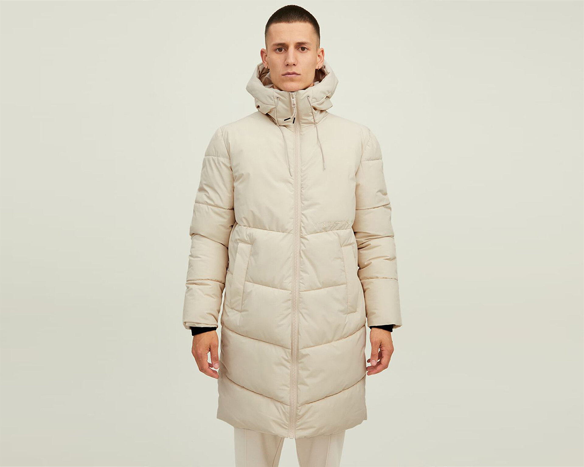 Jack Jones Erkek Jorcopenhagen Long Puffer Ln Krem 12215283-MOONBEAM