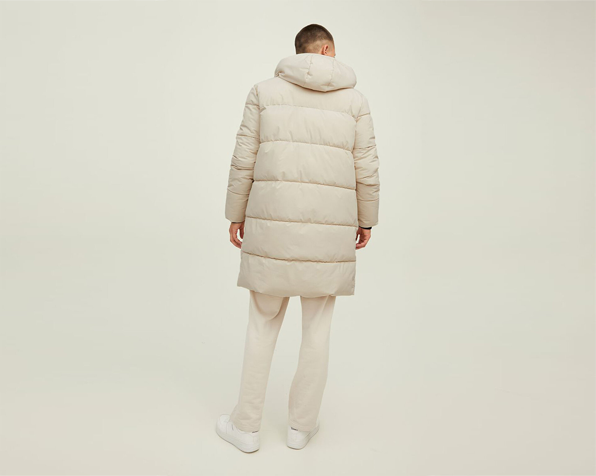 Jack Jones Erkek Jorcopenhagen Long Puffer Ln Krem 12215283-MOONBEAM