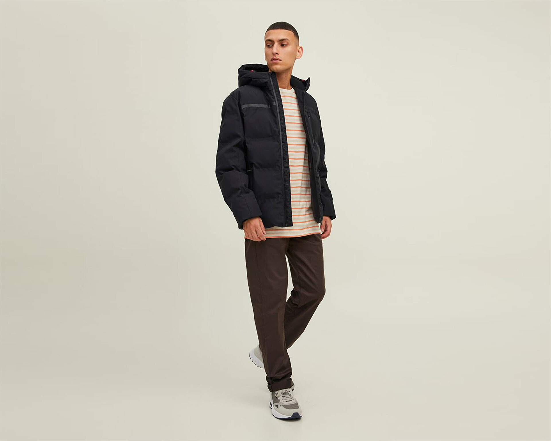 Jack Jones Erkek Jcoheat Puffer Jacket Sn Siyah 12215507-BLACK