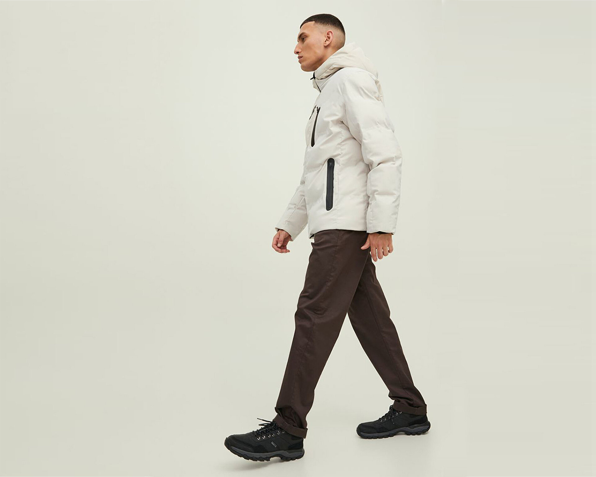 Jack Jones Erkek Jcoheat Puffer Jacket Sn Beyaz 12215507-MOONBEAM