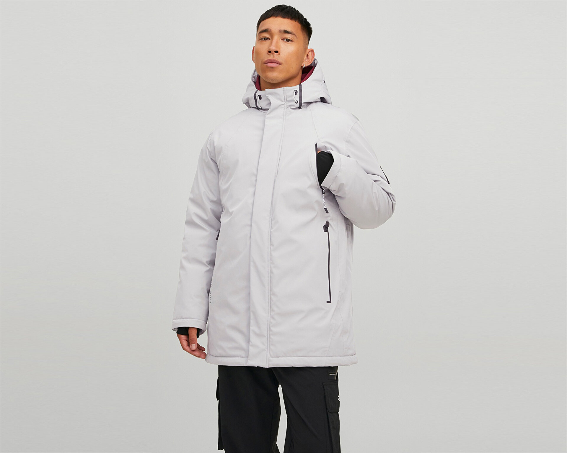 Jack Jones Erkek Jcocorey Parka Beyaz 12215920-HIGH-RISE