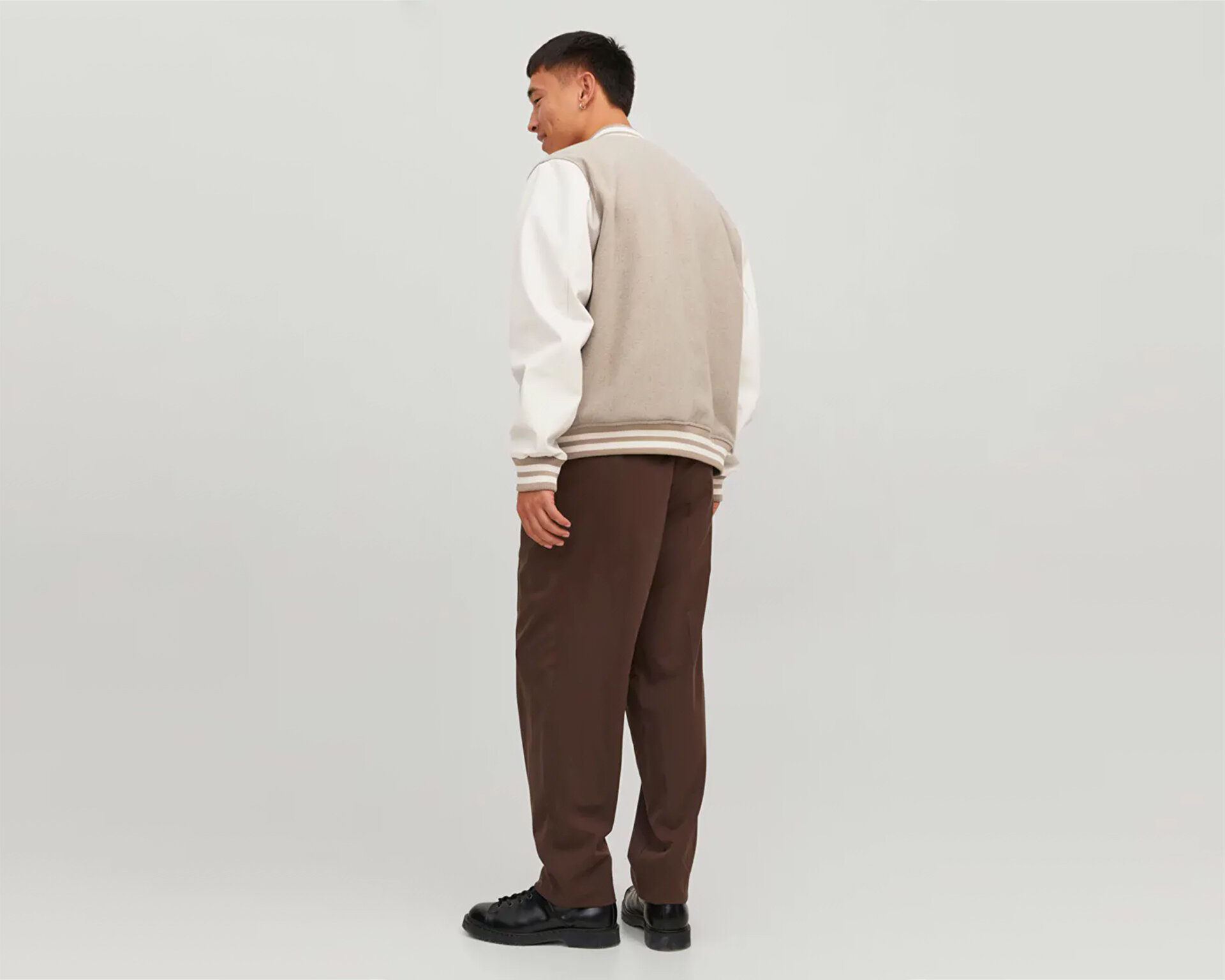 Jack Jones Erkek Jorcollege Bomber Jacket Sn Krem 12230582-CROCKERY