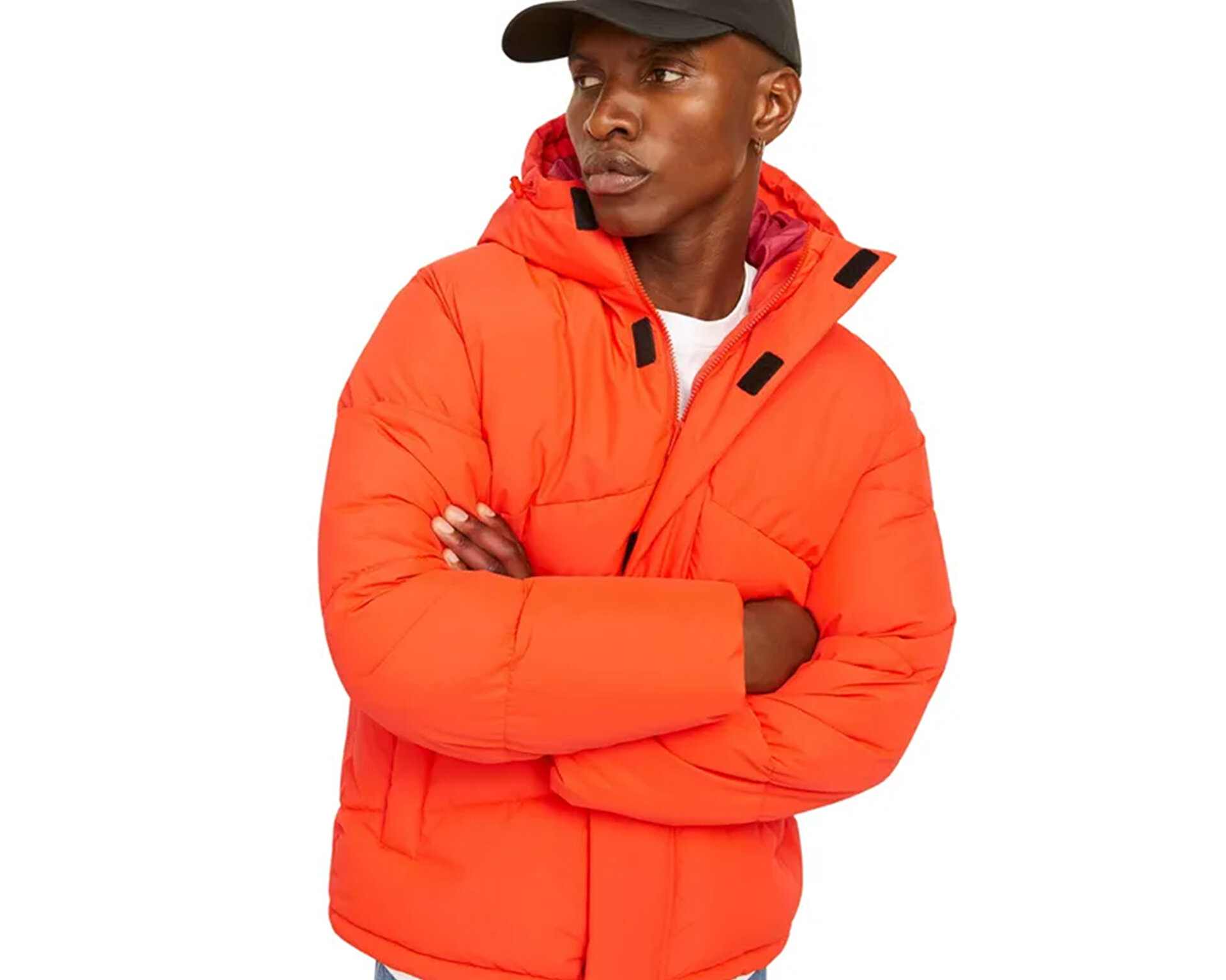 Jack Jones Erkek Jhworld Puffer Kırmızı 12259850-DRAGON-FIRE