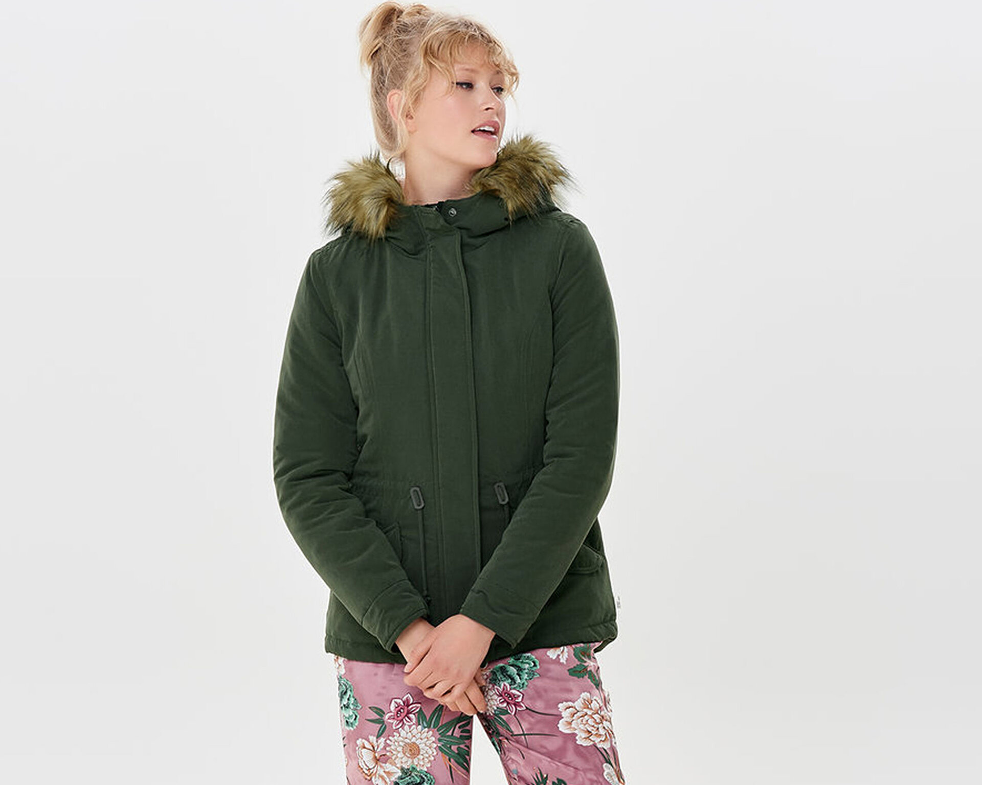 Only Kadın Lucca Parka Jacket Oyw Peat Yeşil 15158948-PE