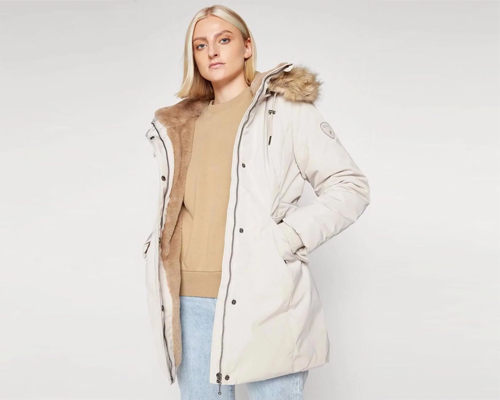 Only Kadın Onlnewpriska Parka Jacket Cc Otw Krem 15300627-PUMICE-STONE