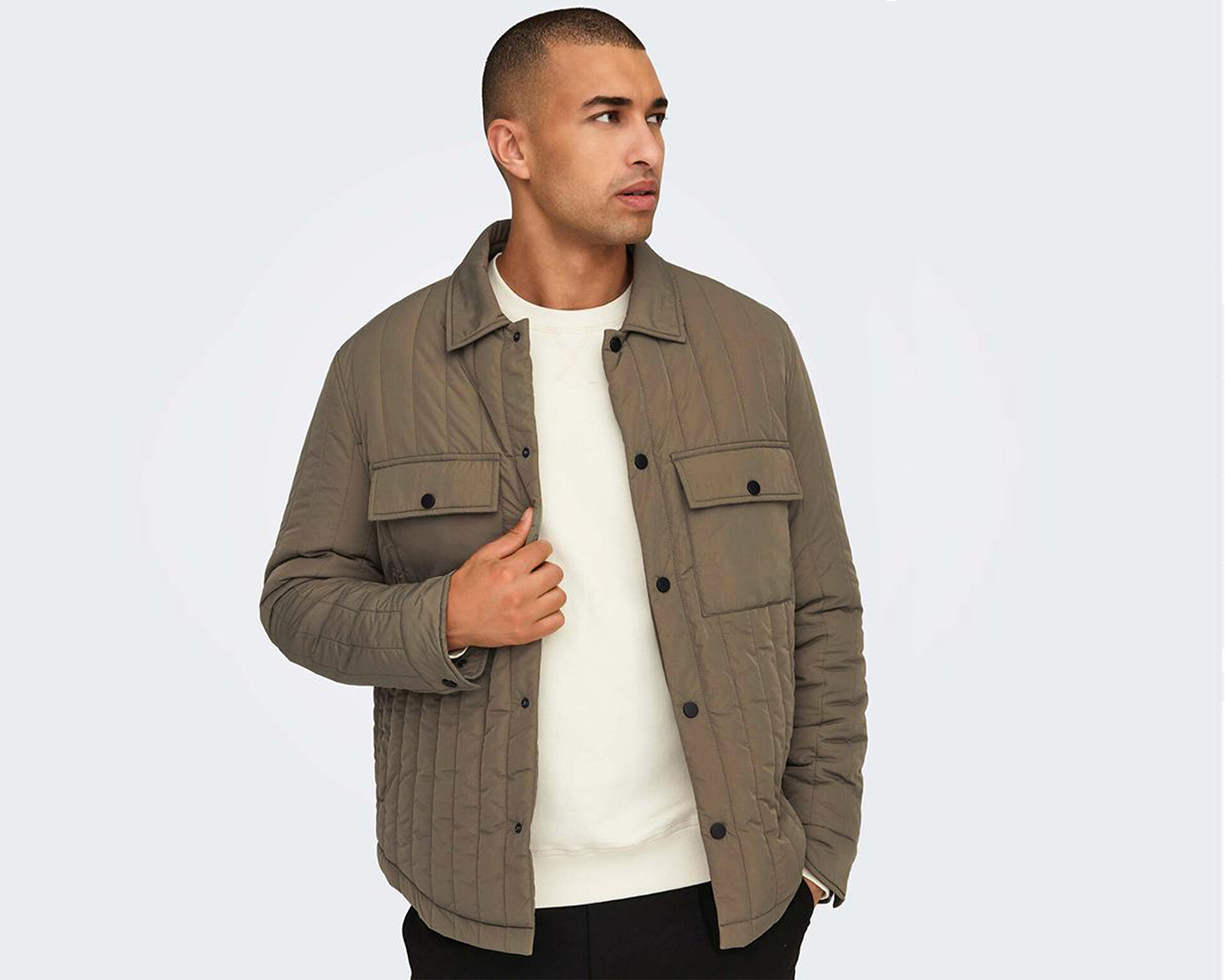 Only Sons Erkek Onsjack Quilted Jacket Otw Kahverengi 22030317