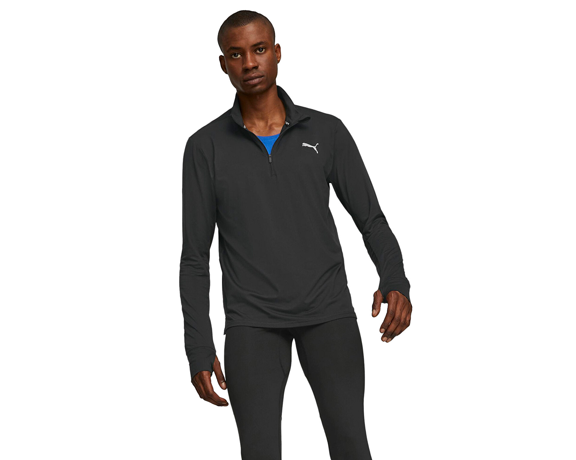 Puma Erkek Run Favorite 1/4 Zip M Siyah 52315301