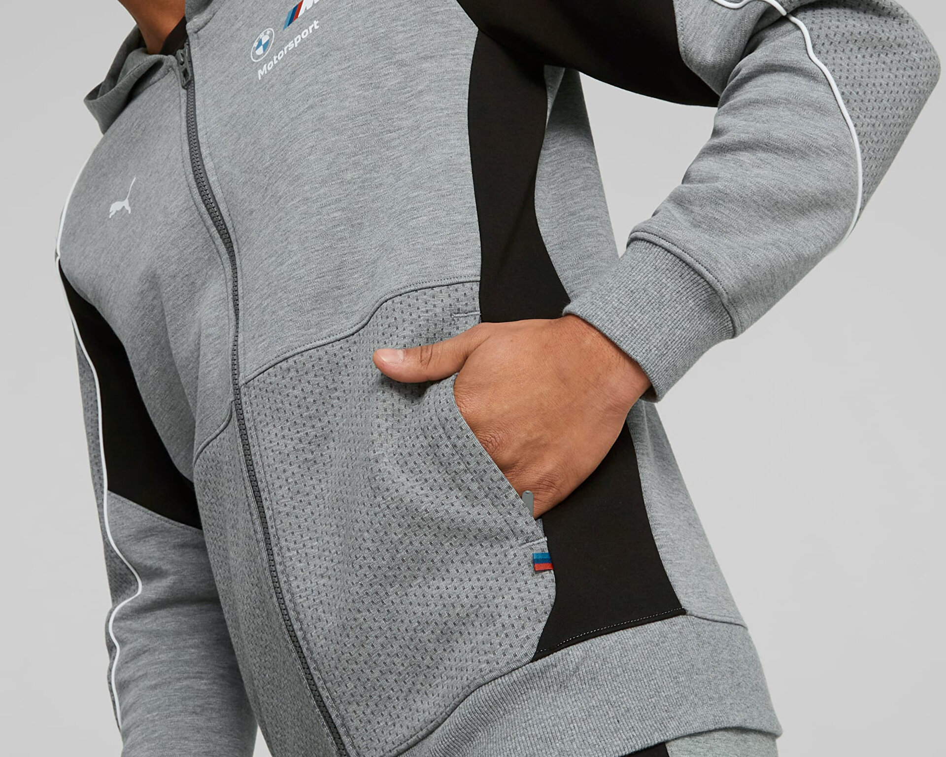 Puma Erkek Bmw Mms Hdd Sweat Jkt Gri 53813103