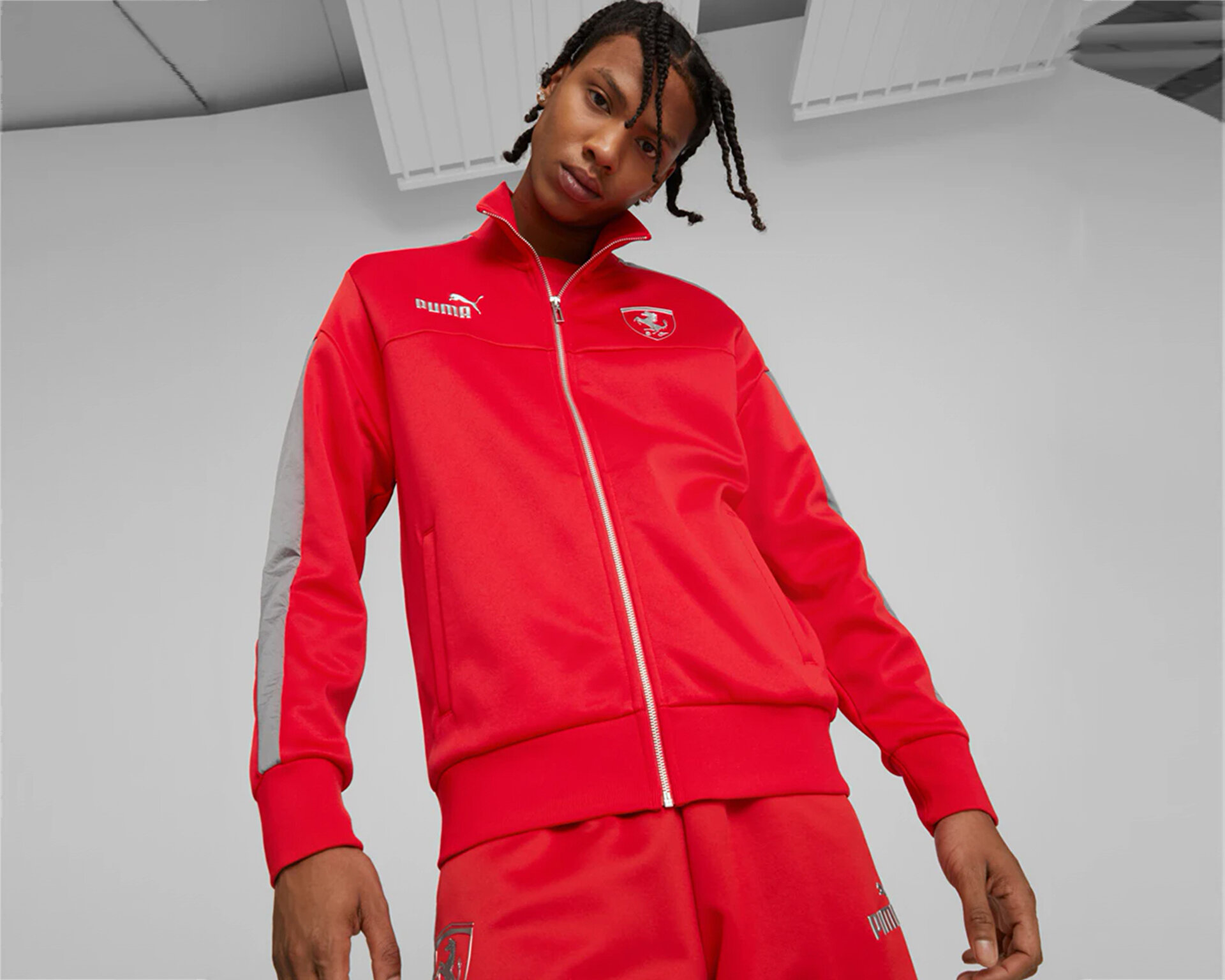 Puma Erkek Ferrari Race Mt7 Monochrome Track Jacket Kırmızı 53818802