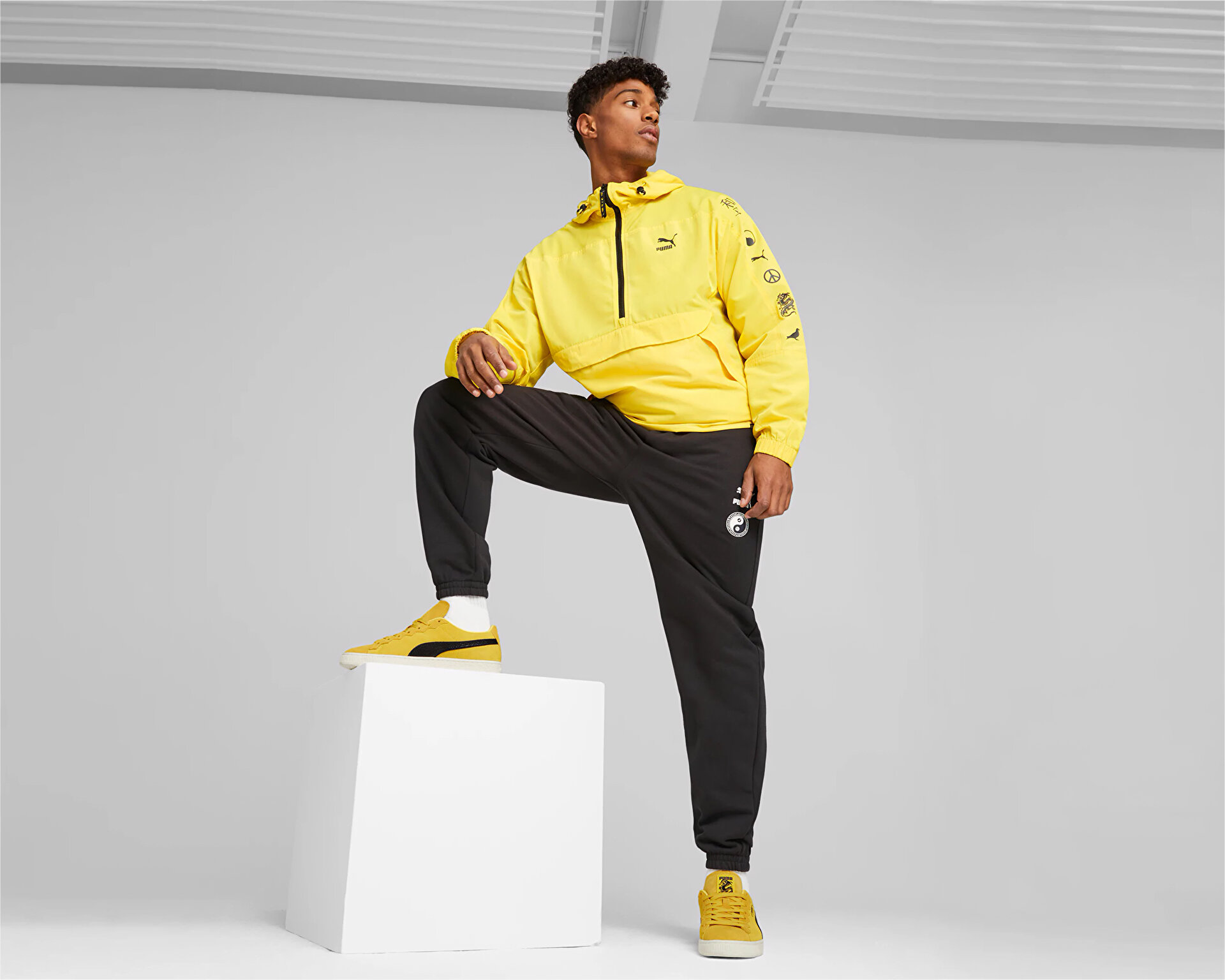 『希少』X-TAGE PURE DURALUMIN【ROUND M】 Puma Erkek X Staple Anorak Jacket Sarı 53982655