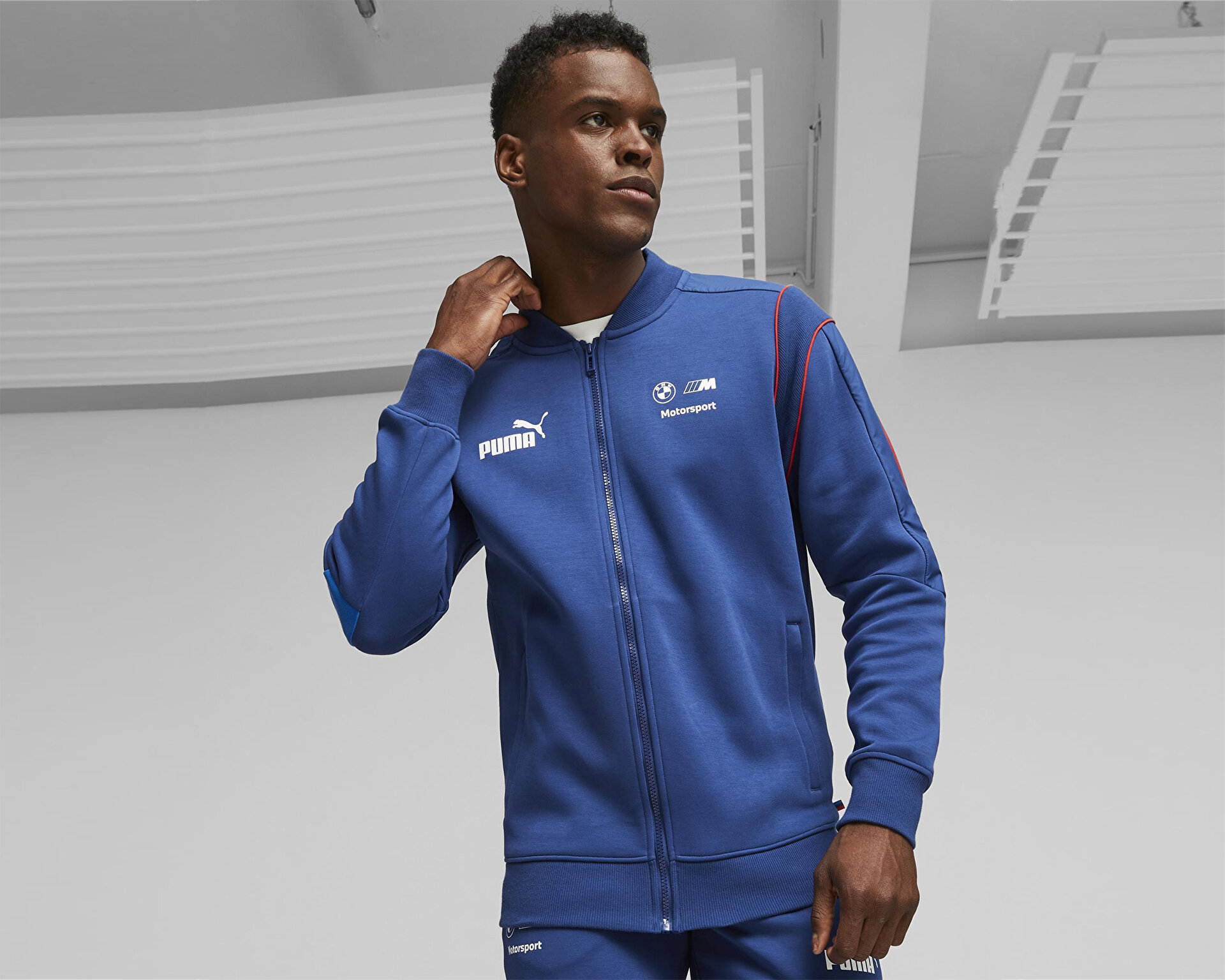 Puma Erkek Bmw Mms Mt7 Sweat Jacket Mavi 62121304