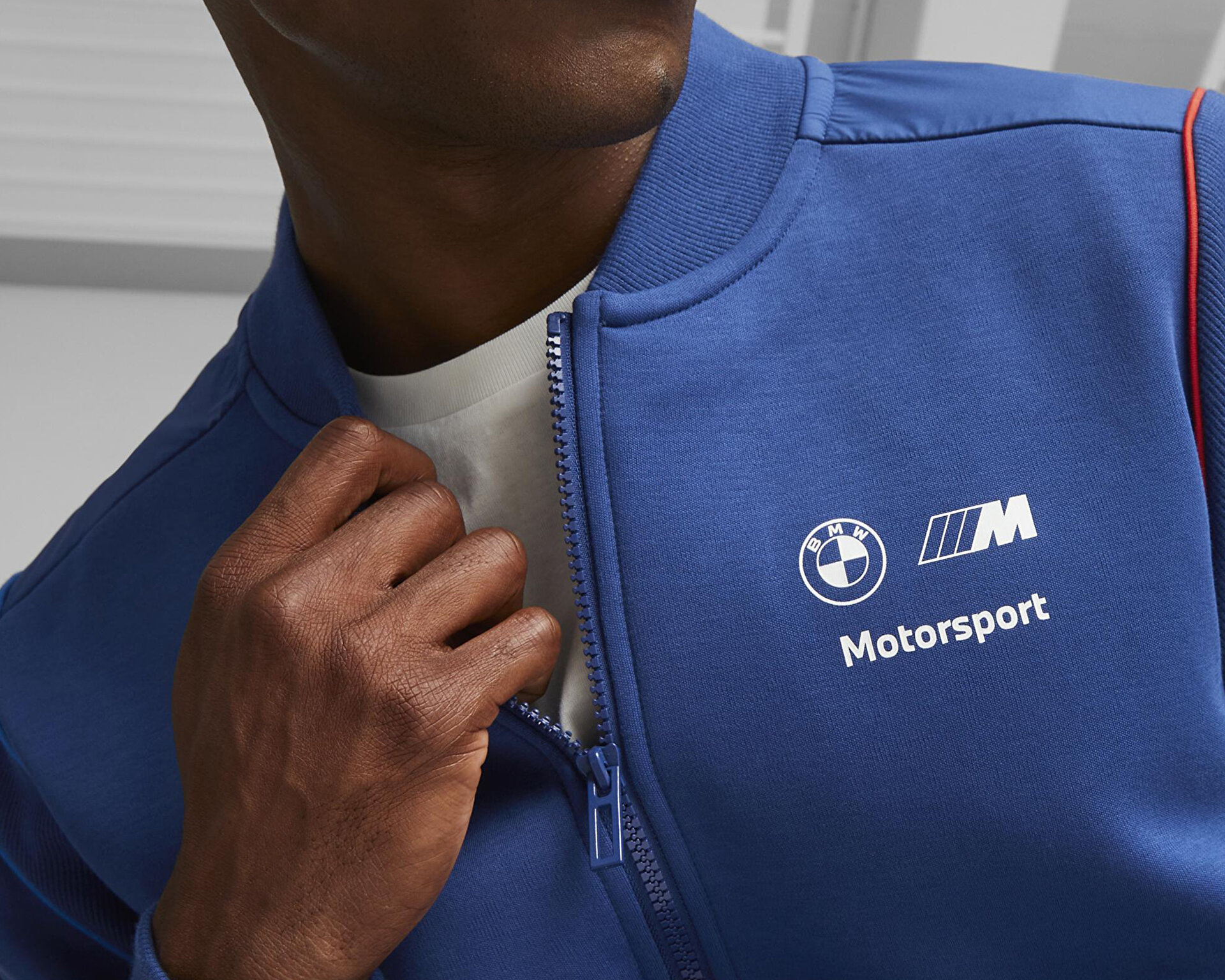 m Puma 62745304BMW MMS MT7 Mavi Dik Yaka Regular Fit Zip Ceket