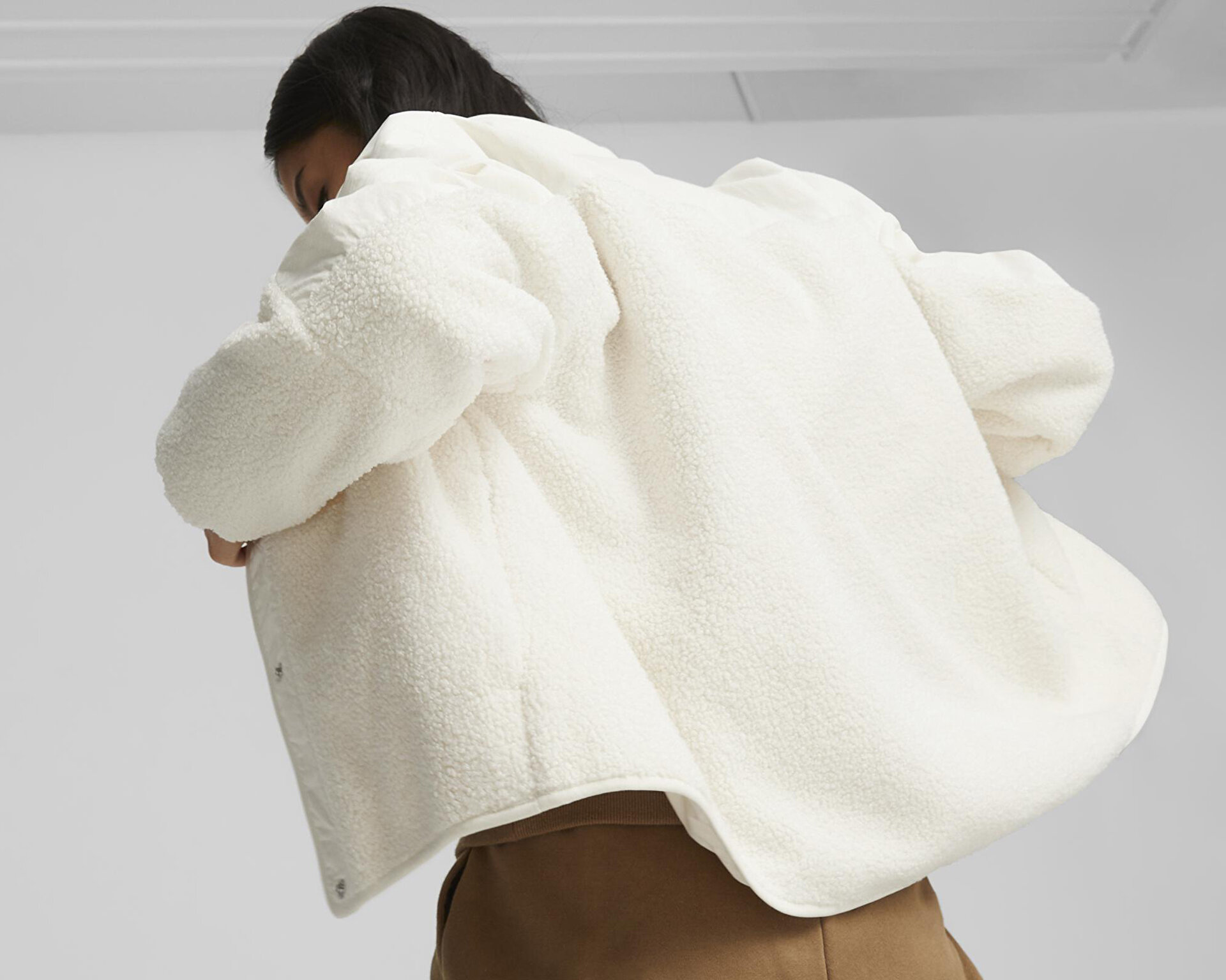 Puma Kadın Classics Sherpa Jacket Beyaz 62169166