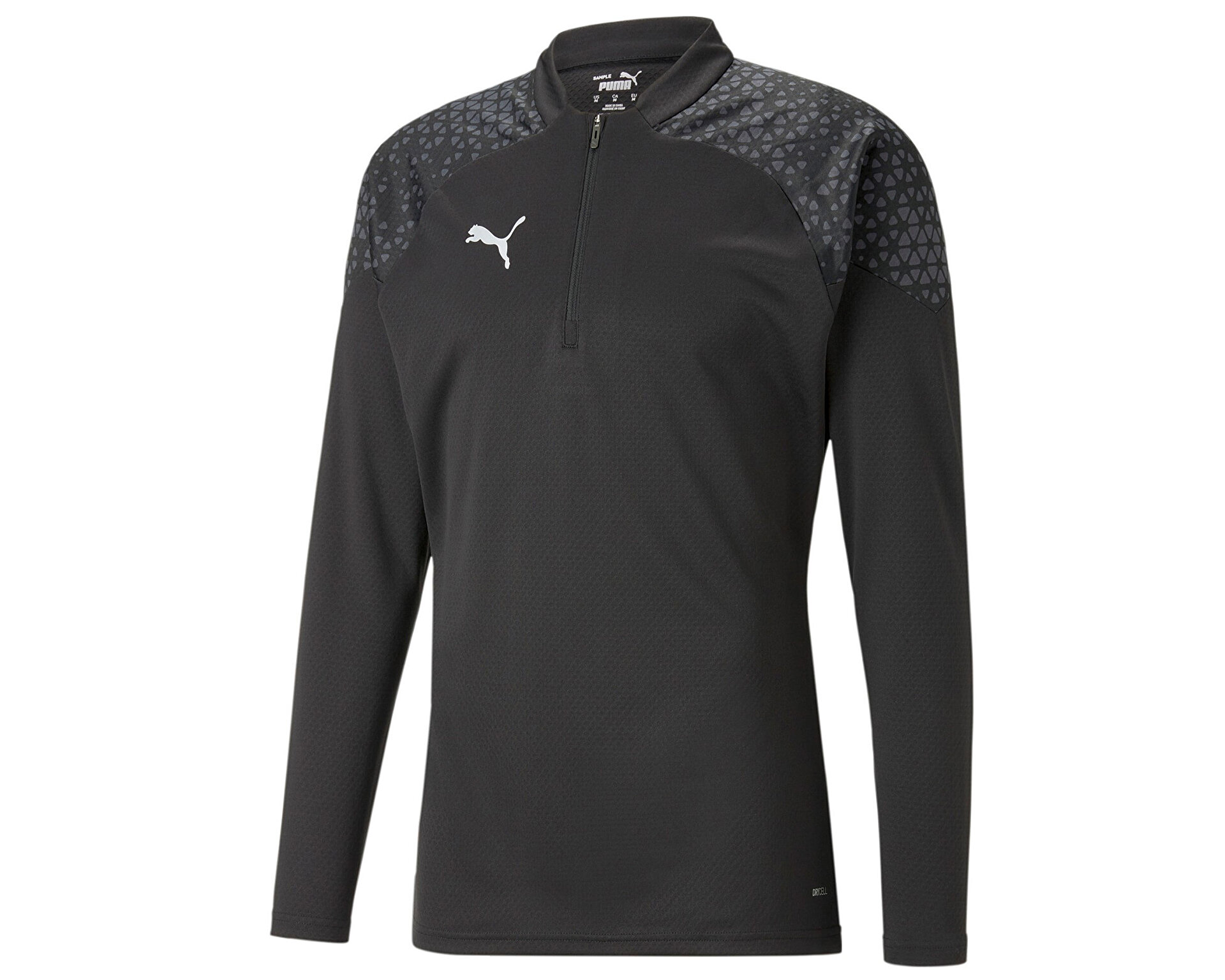 Teamcup Training 1/4 Zip Top Erkek Puma Siyah Erkek Futbol Uzun