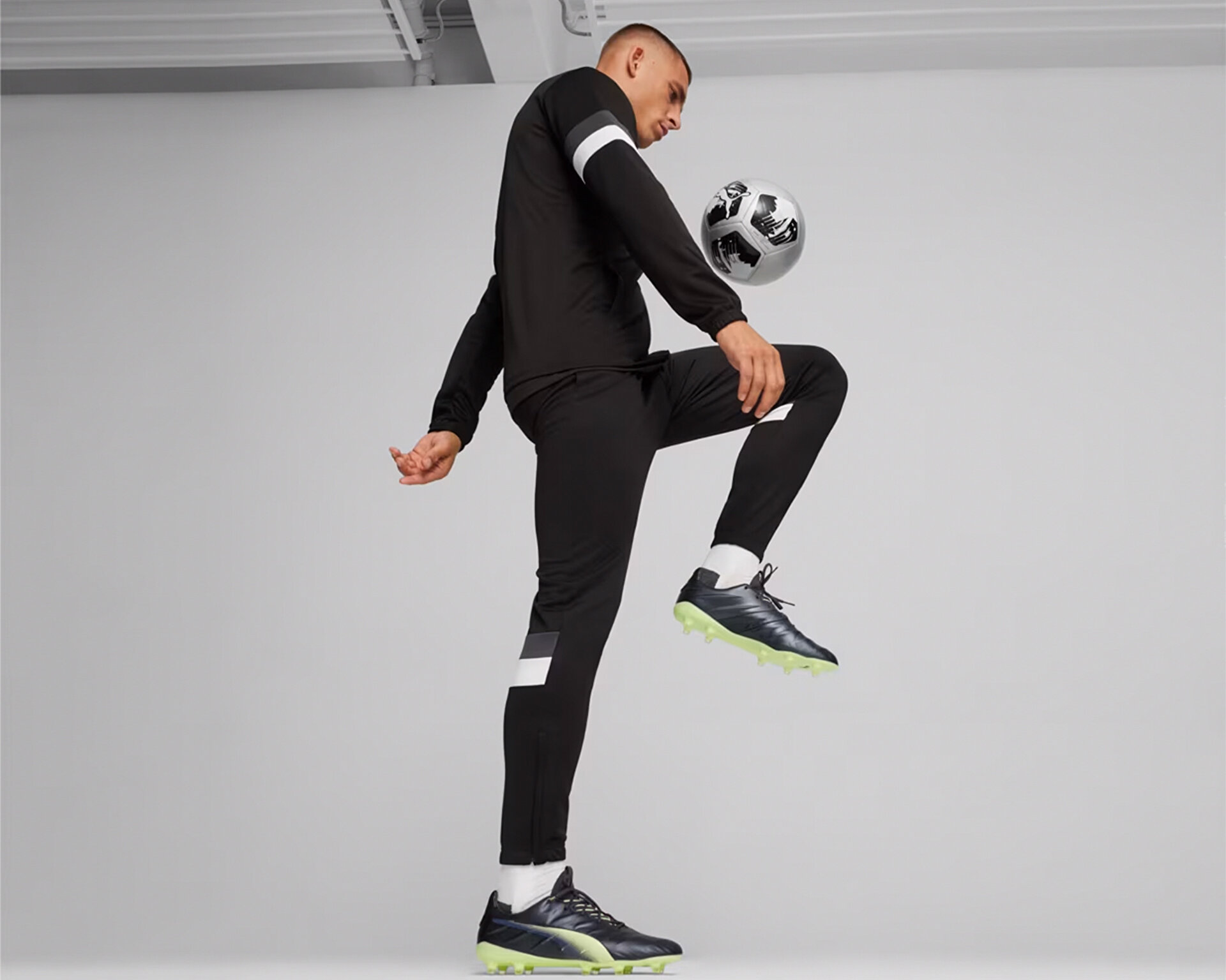 メンズウェア TEAM JERSEY BLACK SET XL Puma Erkek Teamrise Tracksuit Siyah 65865303