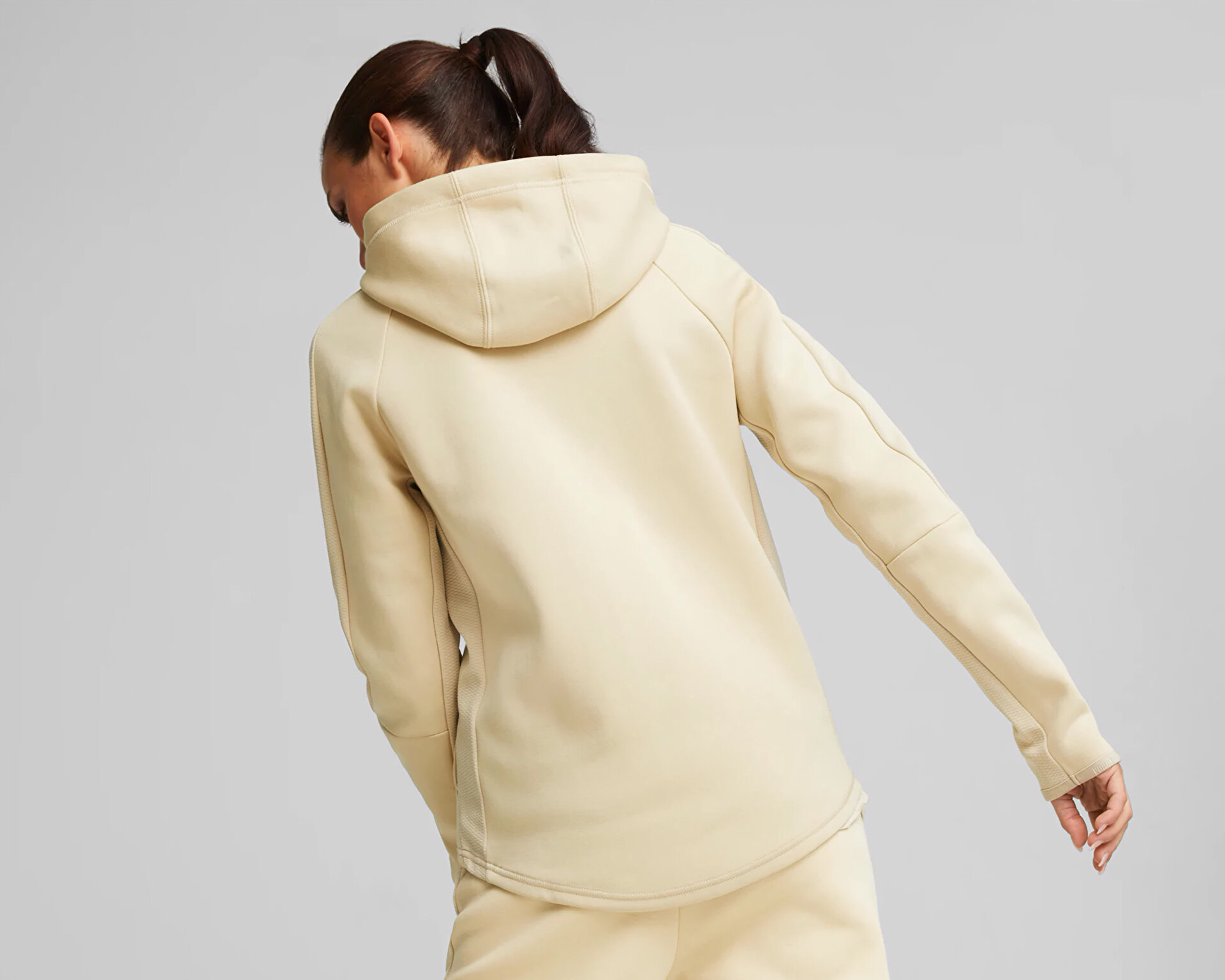 Puma Kadın Evostripe Full-Zip Hoodie Krem 67308588