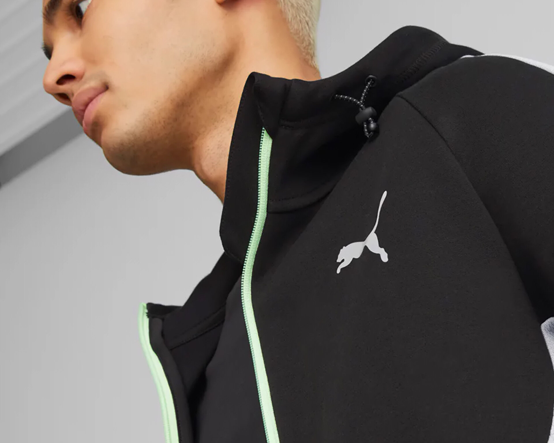 Puma Erkek Evostripe Full-Zip Hoodie Siyah 67331351