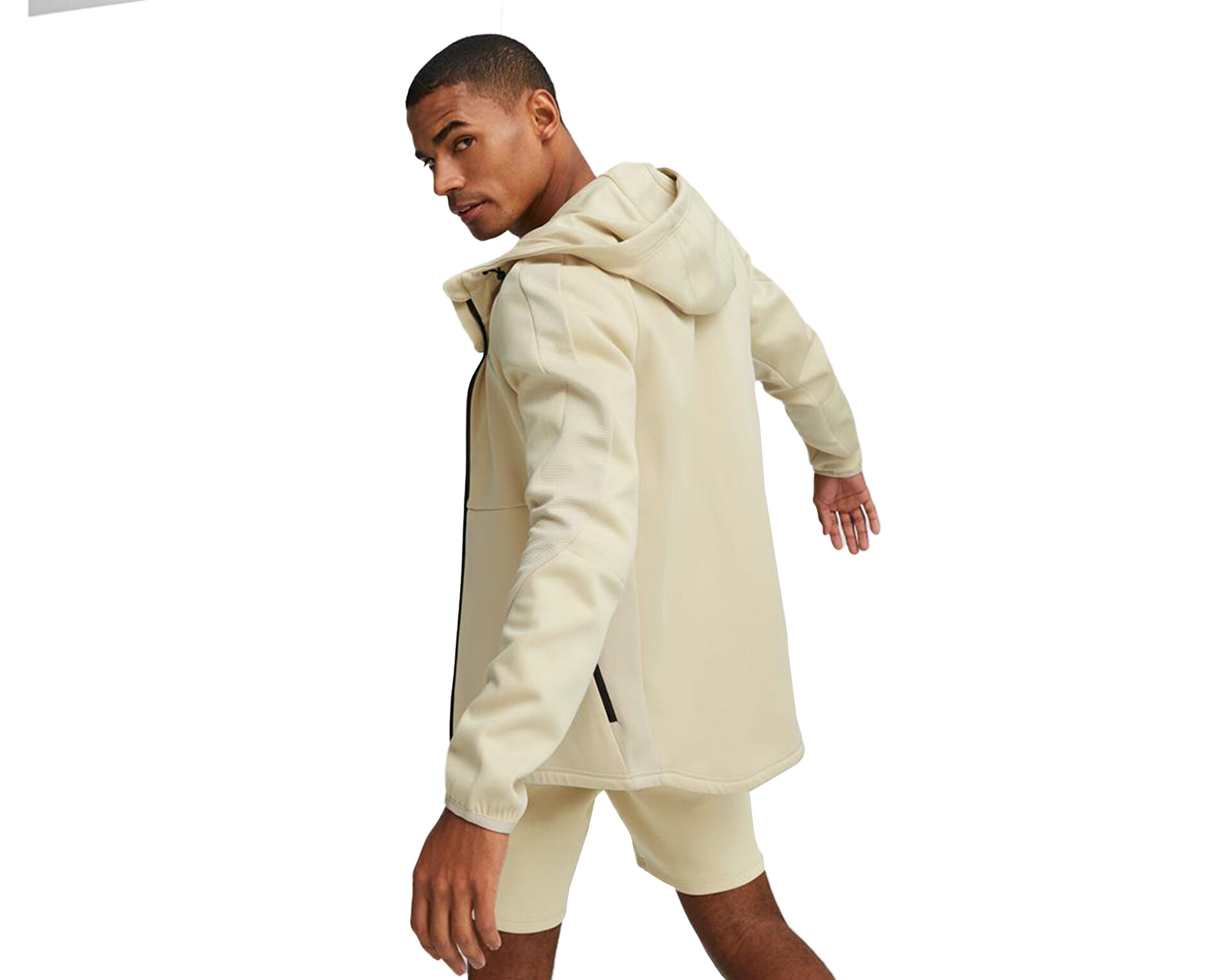 Puma Erkek Evostripe Full-Zip Hoodie Krem 67331388