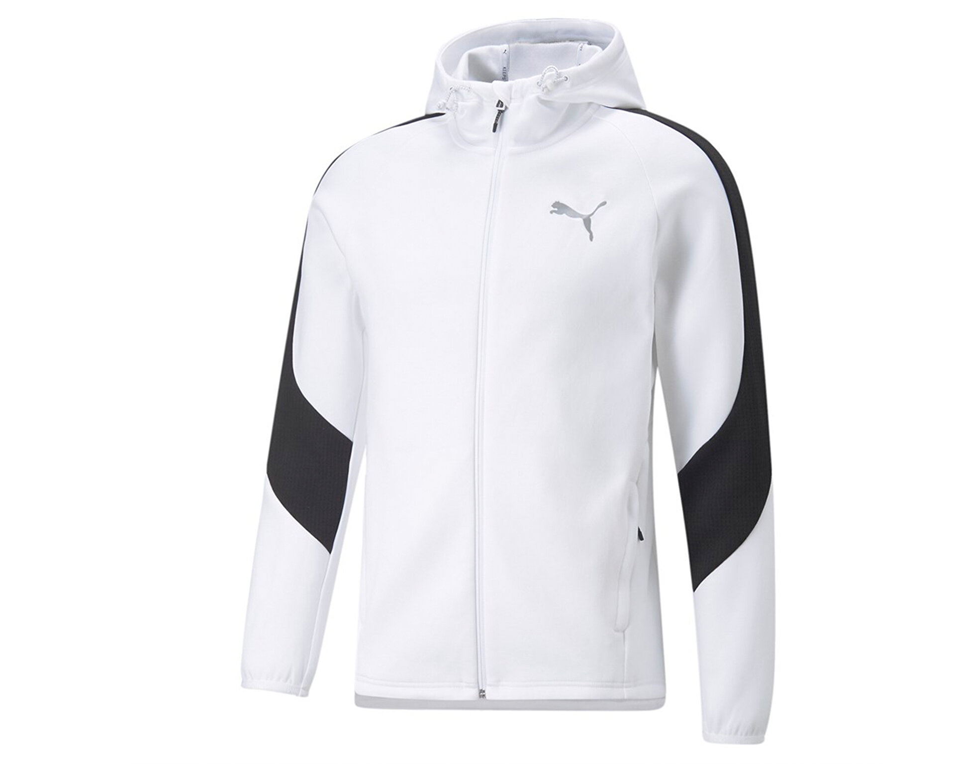Puma Erkek Evostripe Full-Zip Hoodie Beyaz 84991502