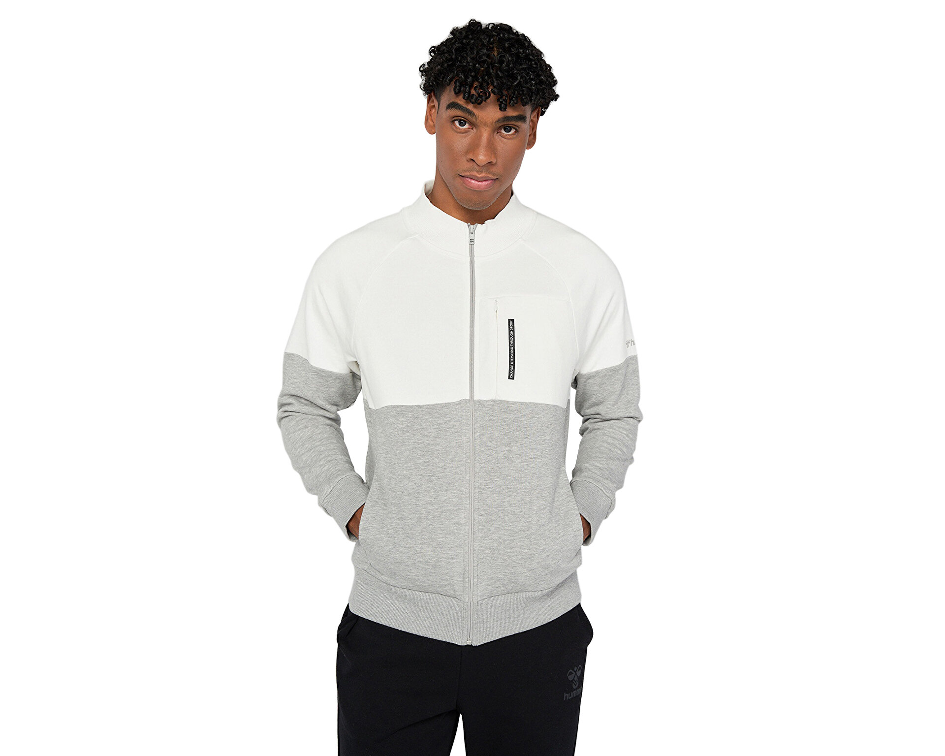 Hummel Erkek Gaspere Zip Jacket Beyaz 921603-2006