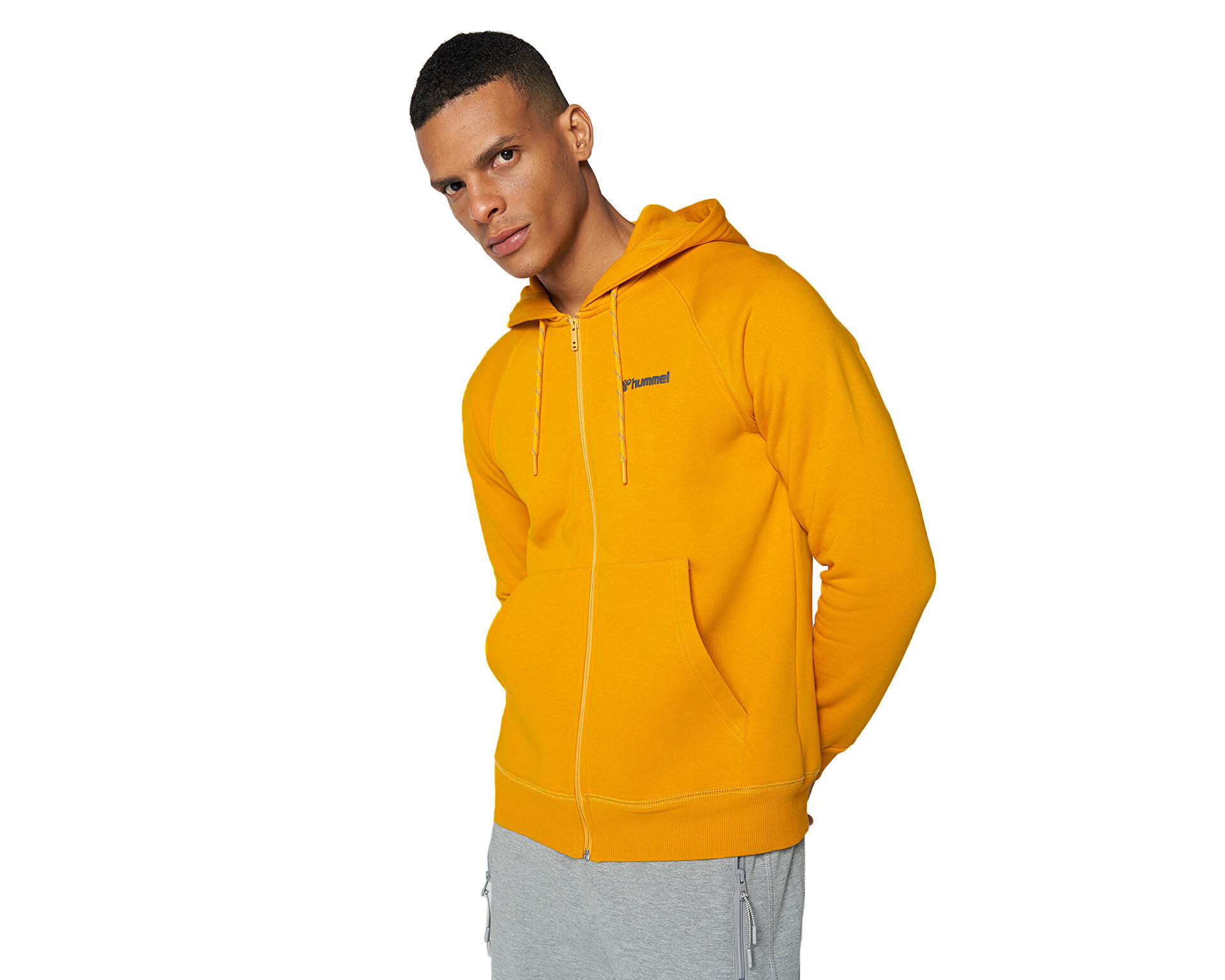 sui　0922 Hummel Erkek Hmlwesley Zip Hoodie Turuncu 921739-5134