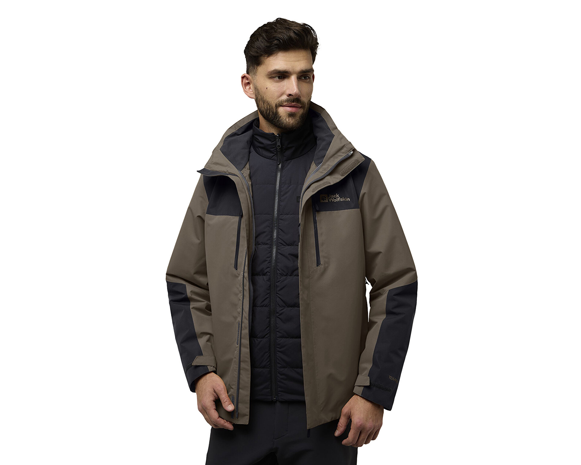 Jack Wolfskin Erkek Jasper 3In1 Jkt M Kahverengi A61858-5719