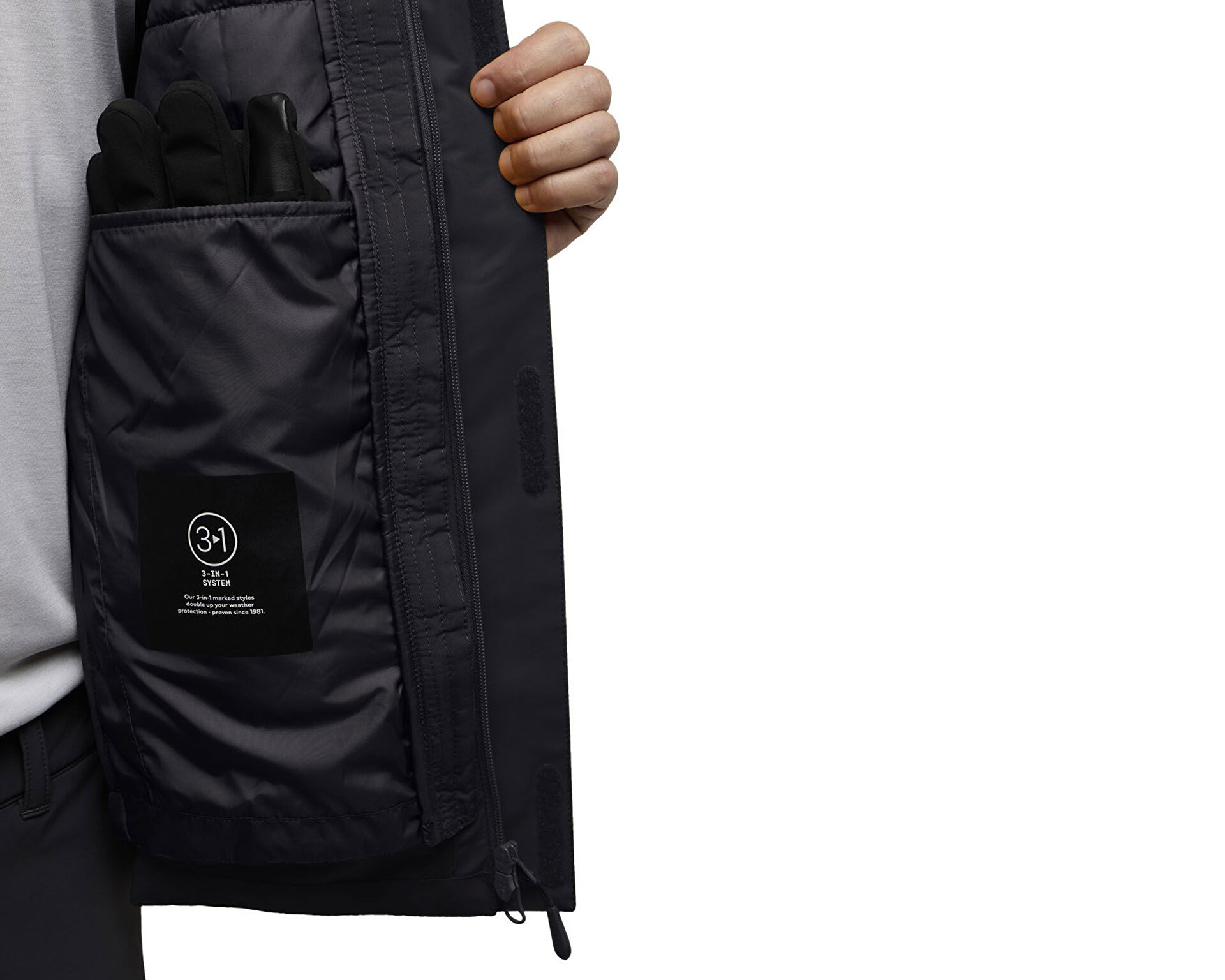 Jack Wolfskin Erkek Jasper 3In1 Jkt M Siyah A61858-635