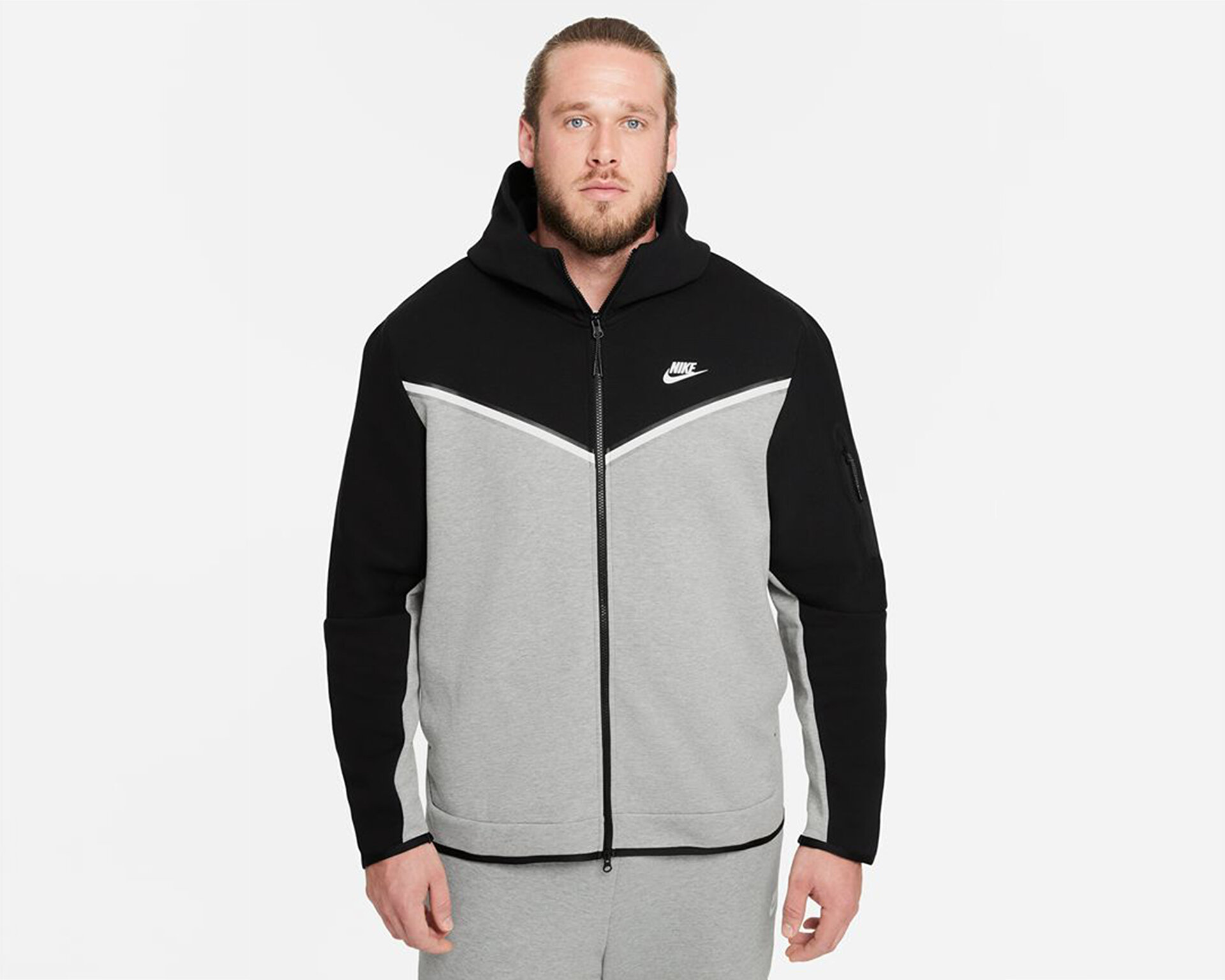 Nike Erkek M Nsw Tch Flc Hoodie Fz Wr Gri CU4489-016