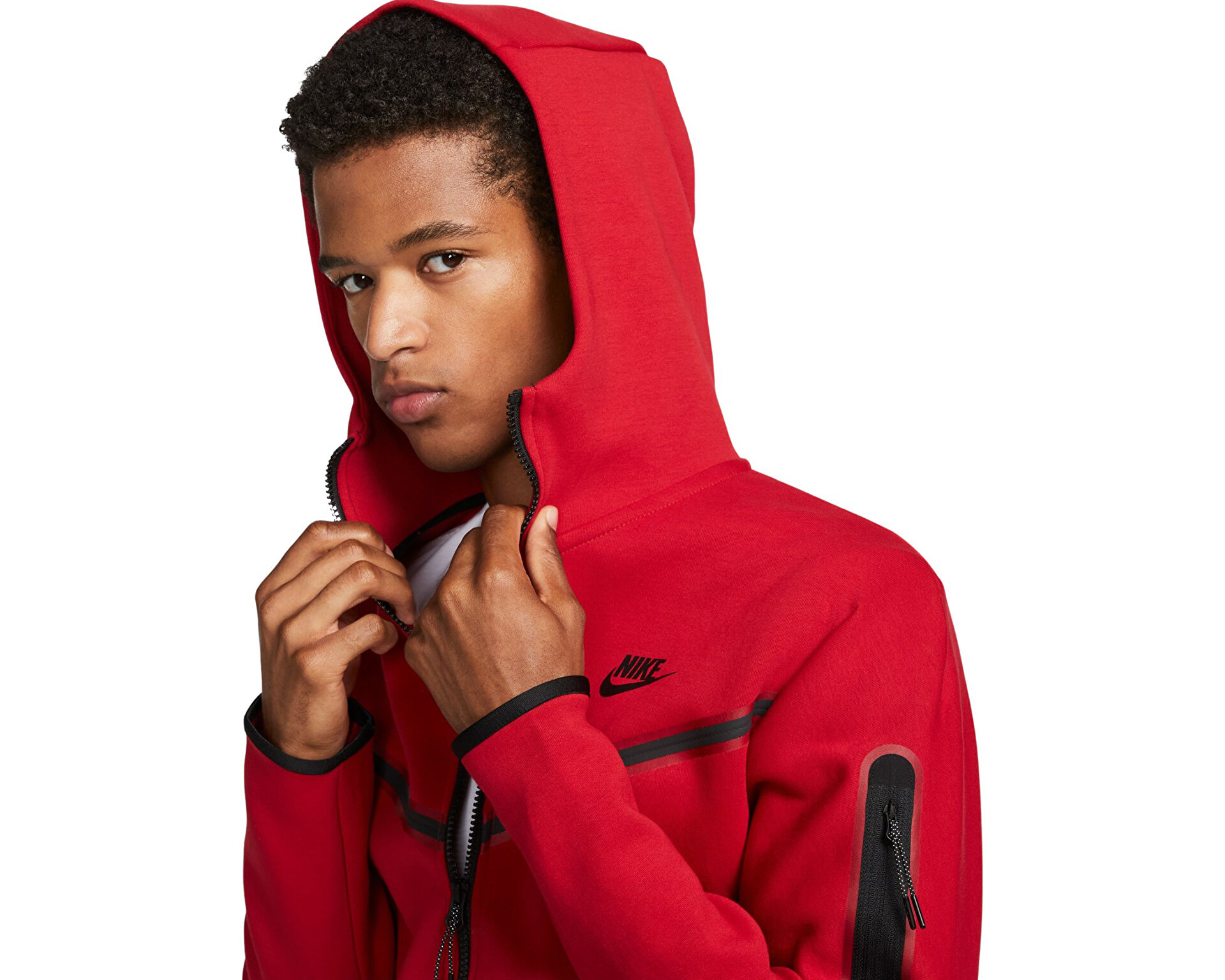 Nike Erkek M Nsw Tch Flc Hoodie Fz Wr Kırmızı CU4489-687