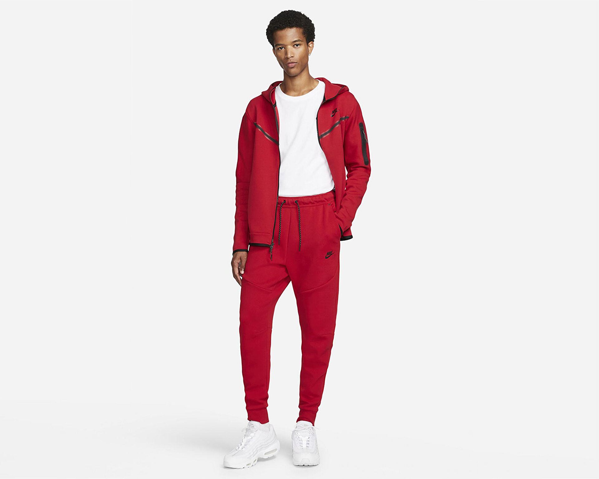 Nike Erkek M Nsw Tch Flc Jggr Kırmızı CU4495-687