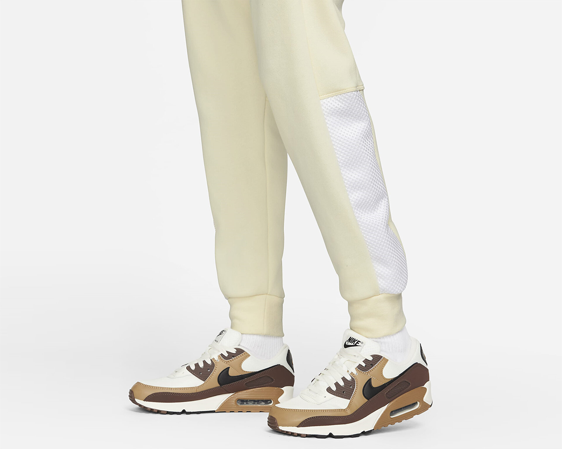 nike cord joggers in cream