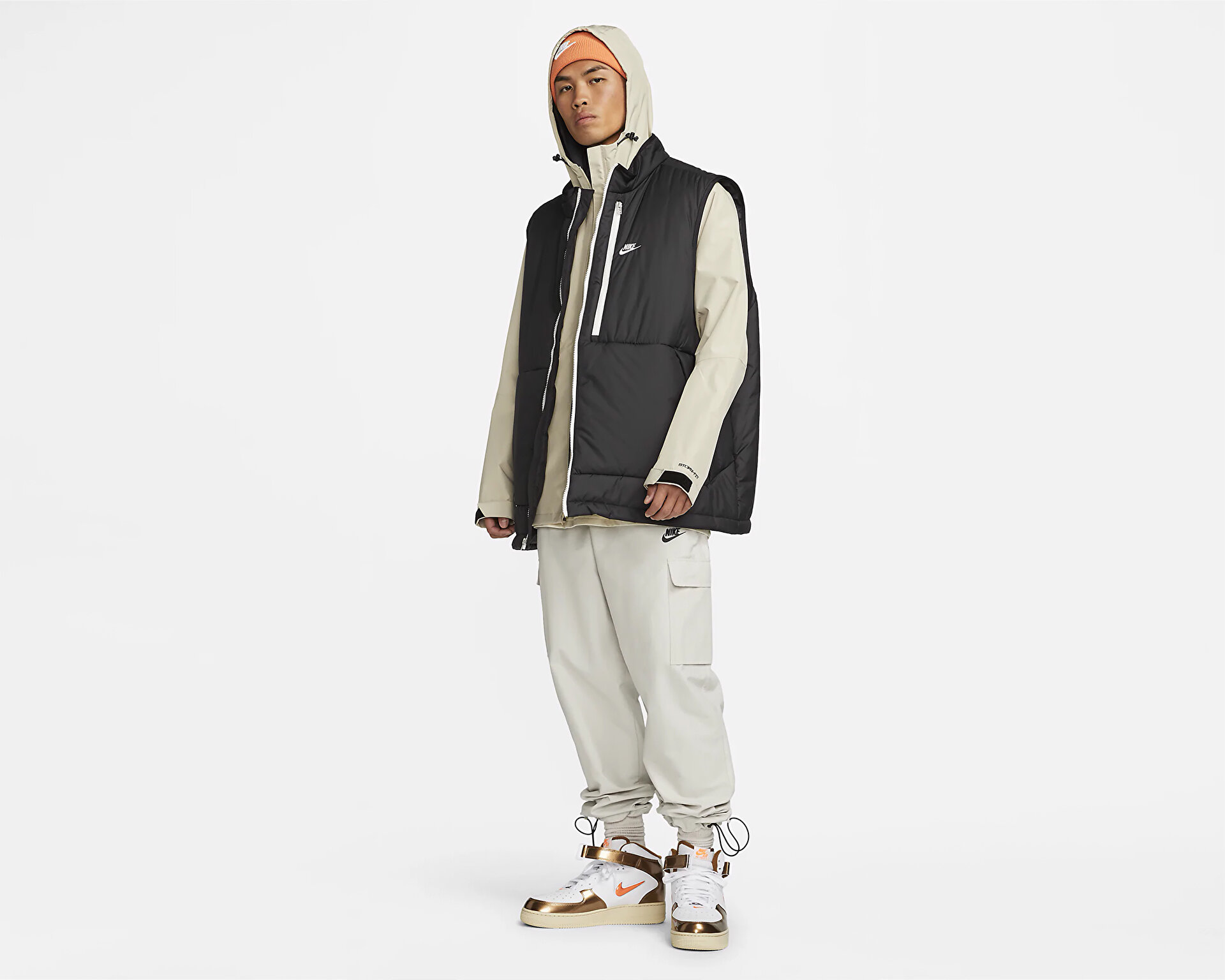 Nike Erkek M Nsw Sf Lgcy Shell Hd Jkt Krem DM5499-206