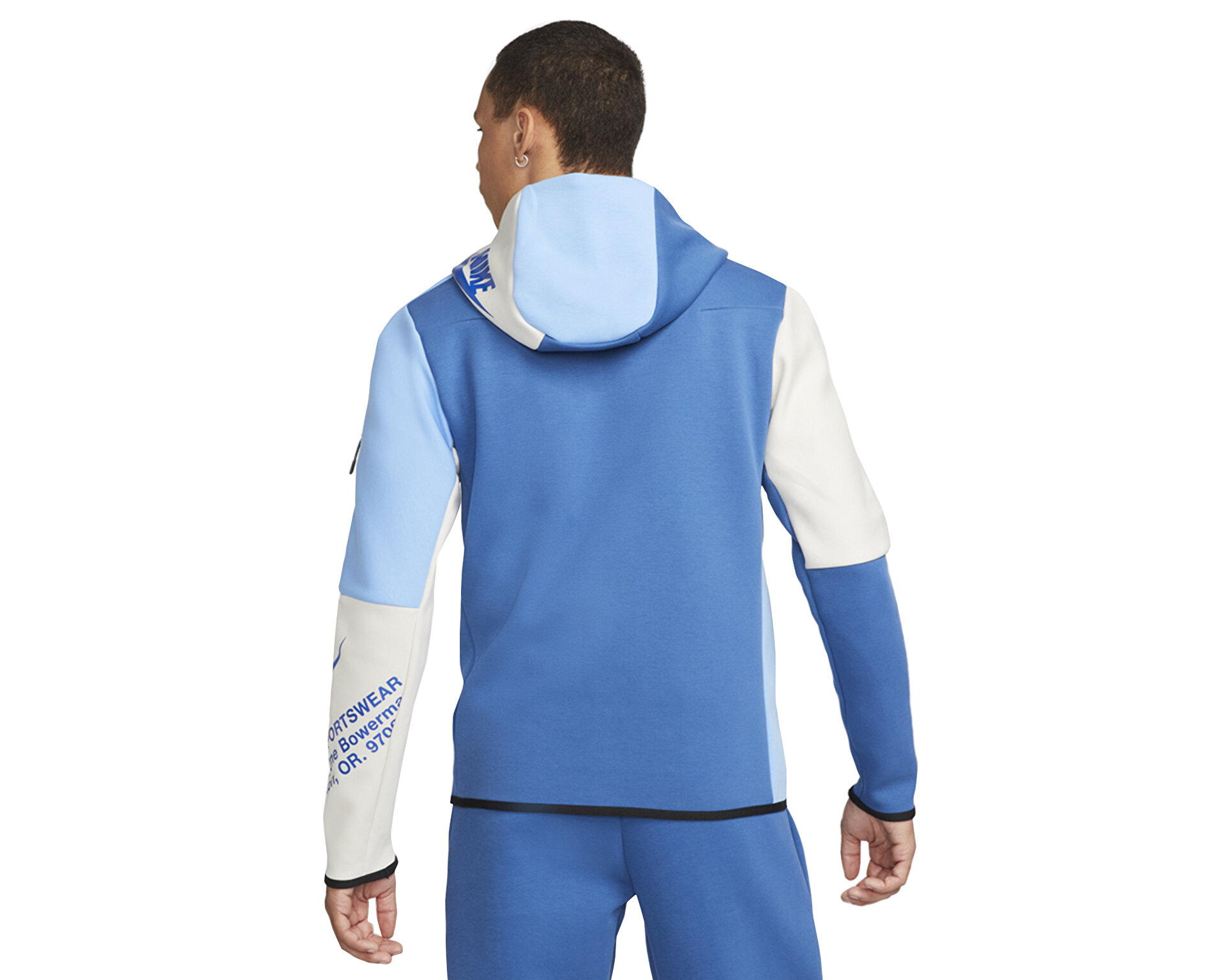 Nike Erkek M Nsw Tch Flc Fz Wr Gx Hoodie Mavi DM6474-407