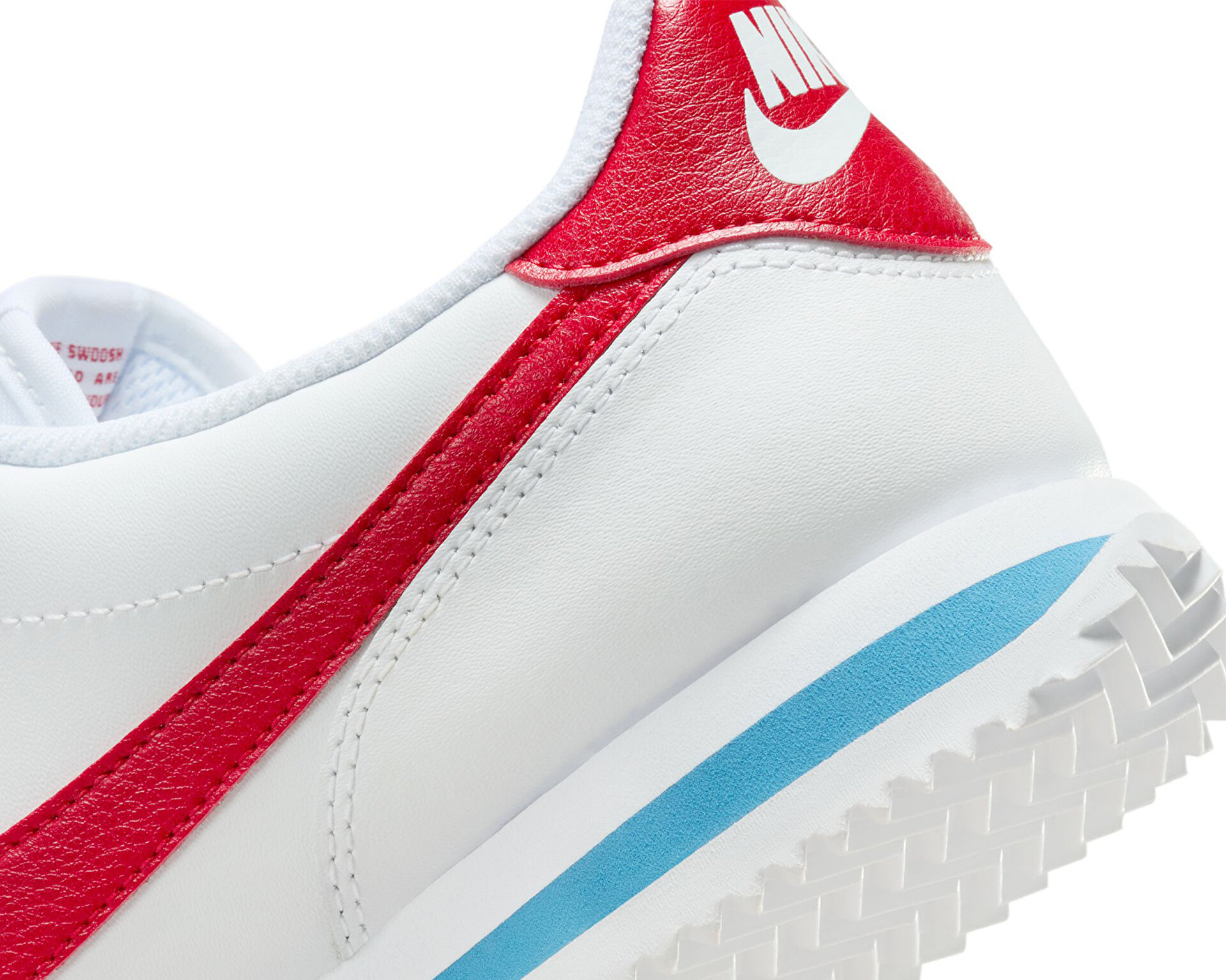 nike cortez leather trainers in white