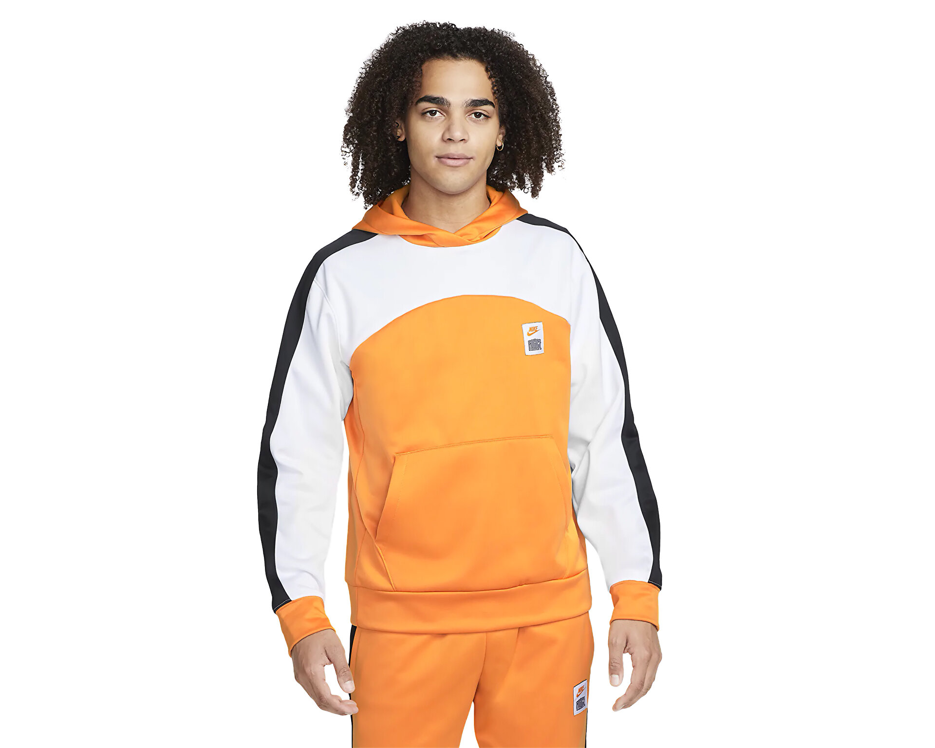 orange nike therma fit hoodie