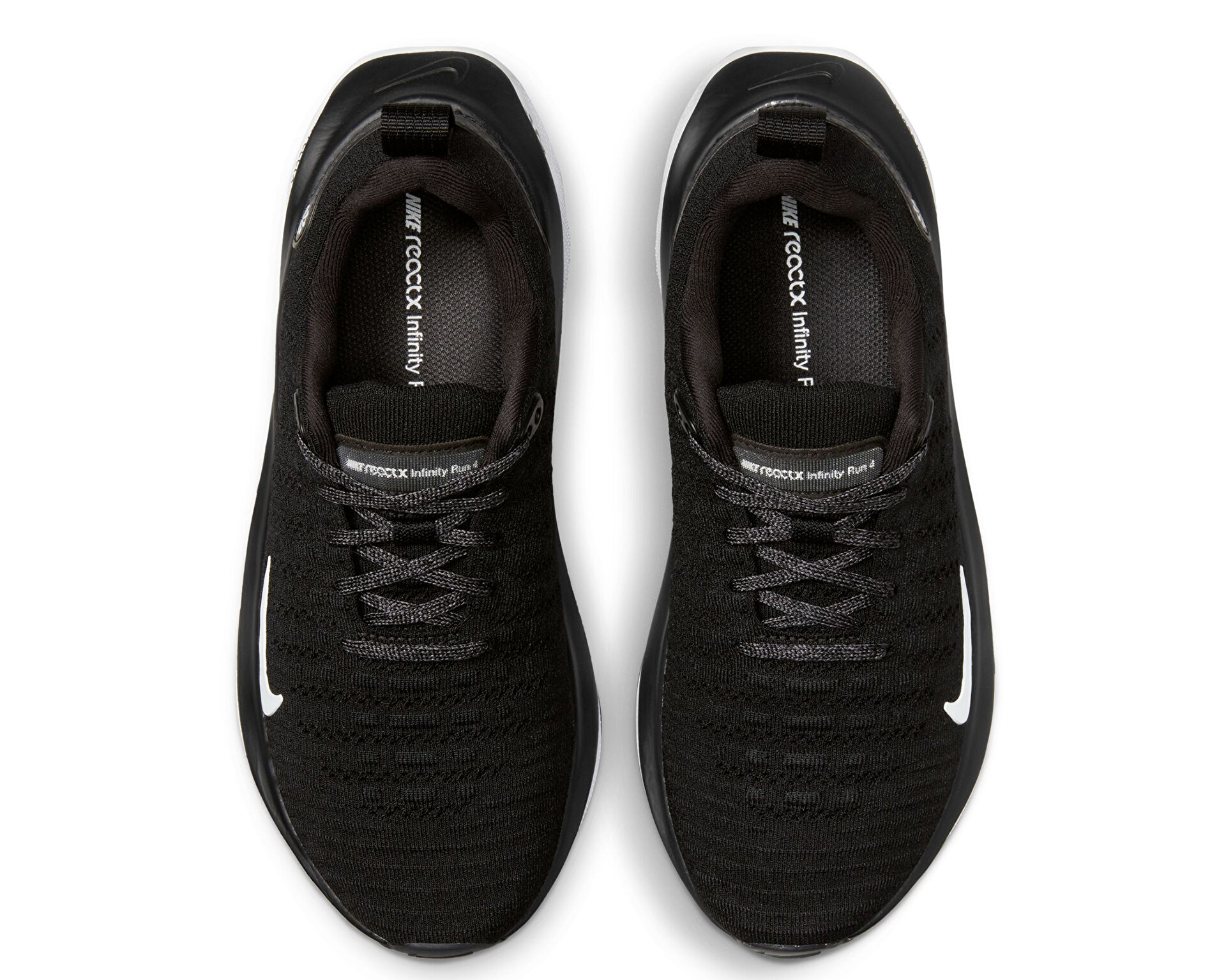 black nike react infinity run flyknit