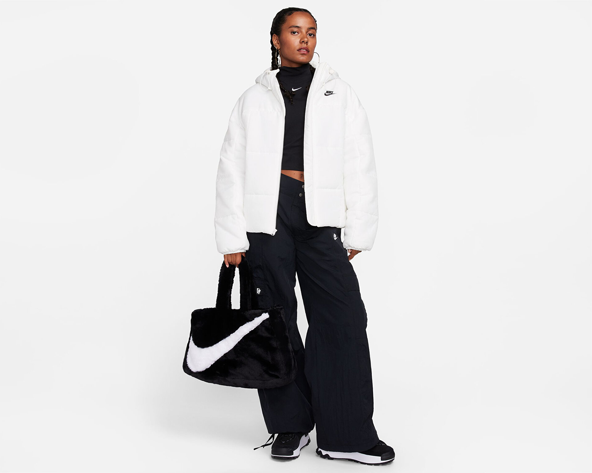 Nike Kadın W Nsw Esstl Thrmr Clsc Puffer Beyaz FB7672-133