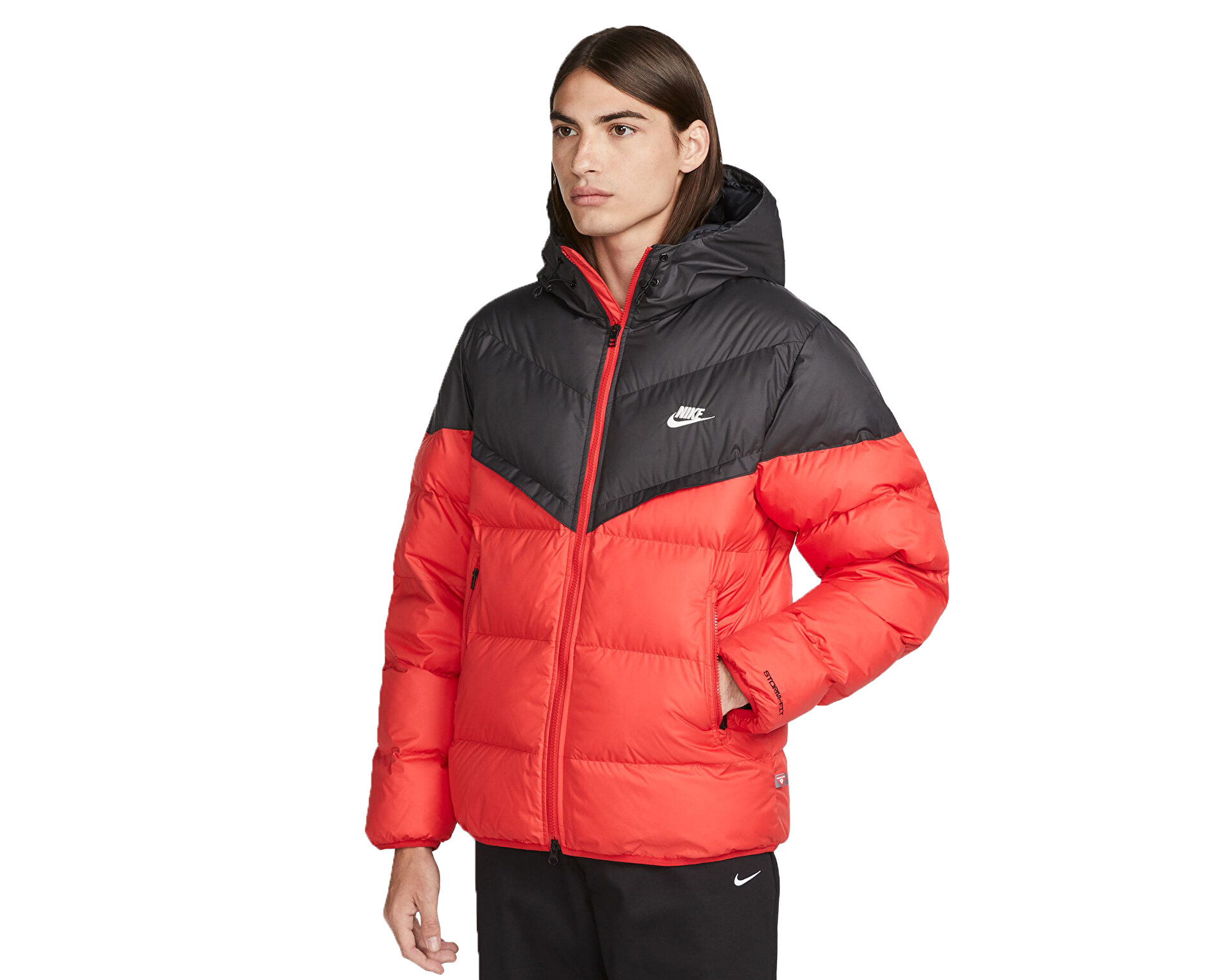 red and black nike clothes