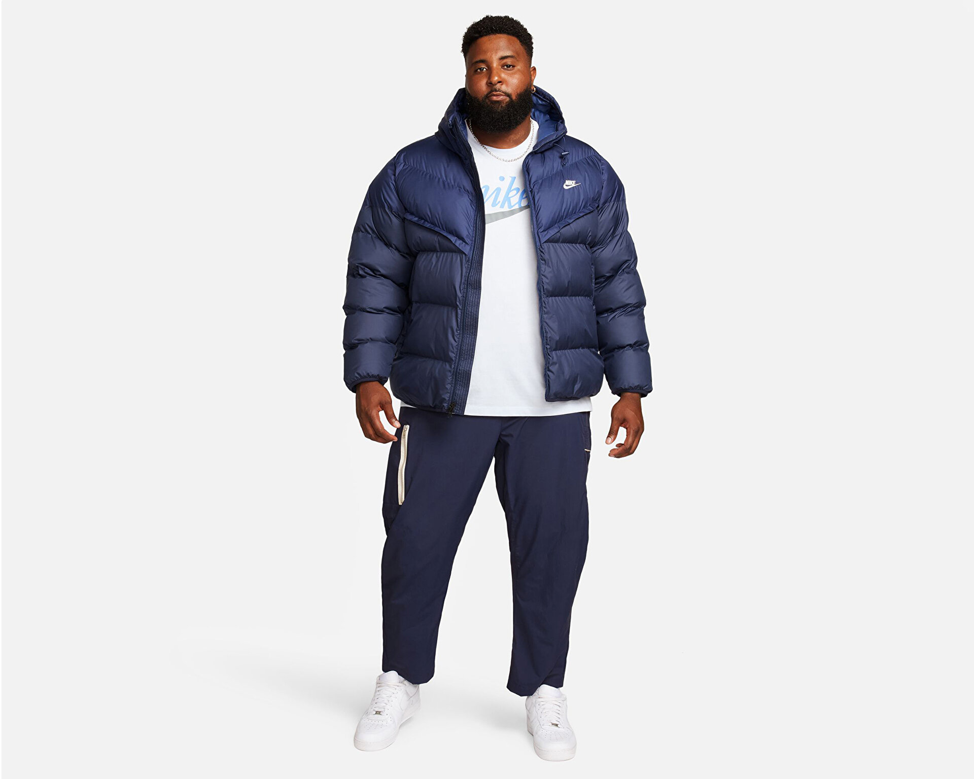 Nike Erkek M Nk Sf Wr Pl-Fld Hd Jkt Mavi FB8185-410