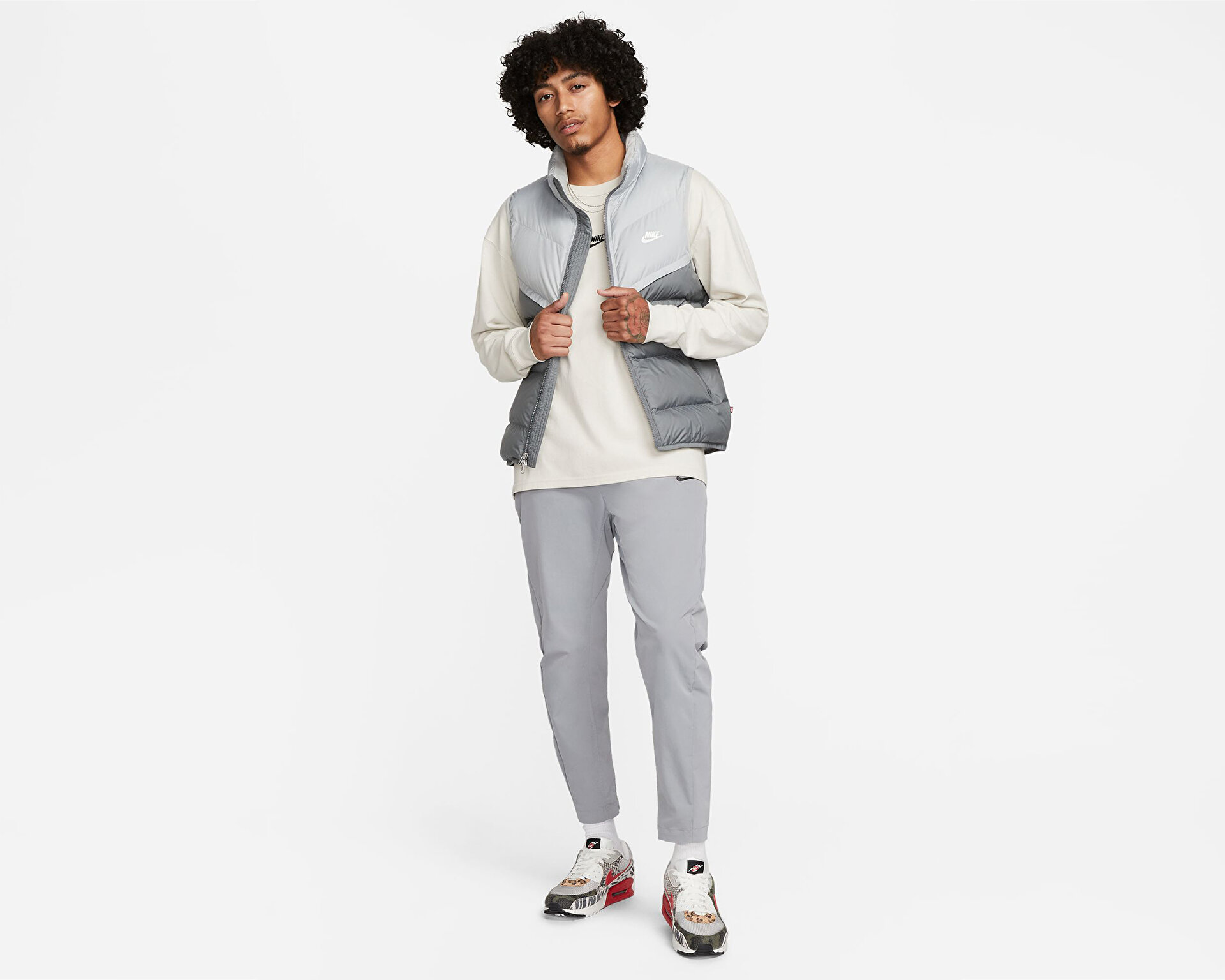 Nike Erkek M Nk Sf Wr Pl-Fld Vest Gri FB8193-077