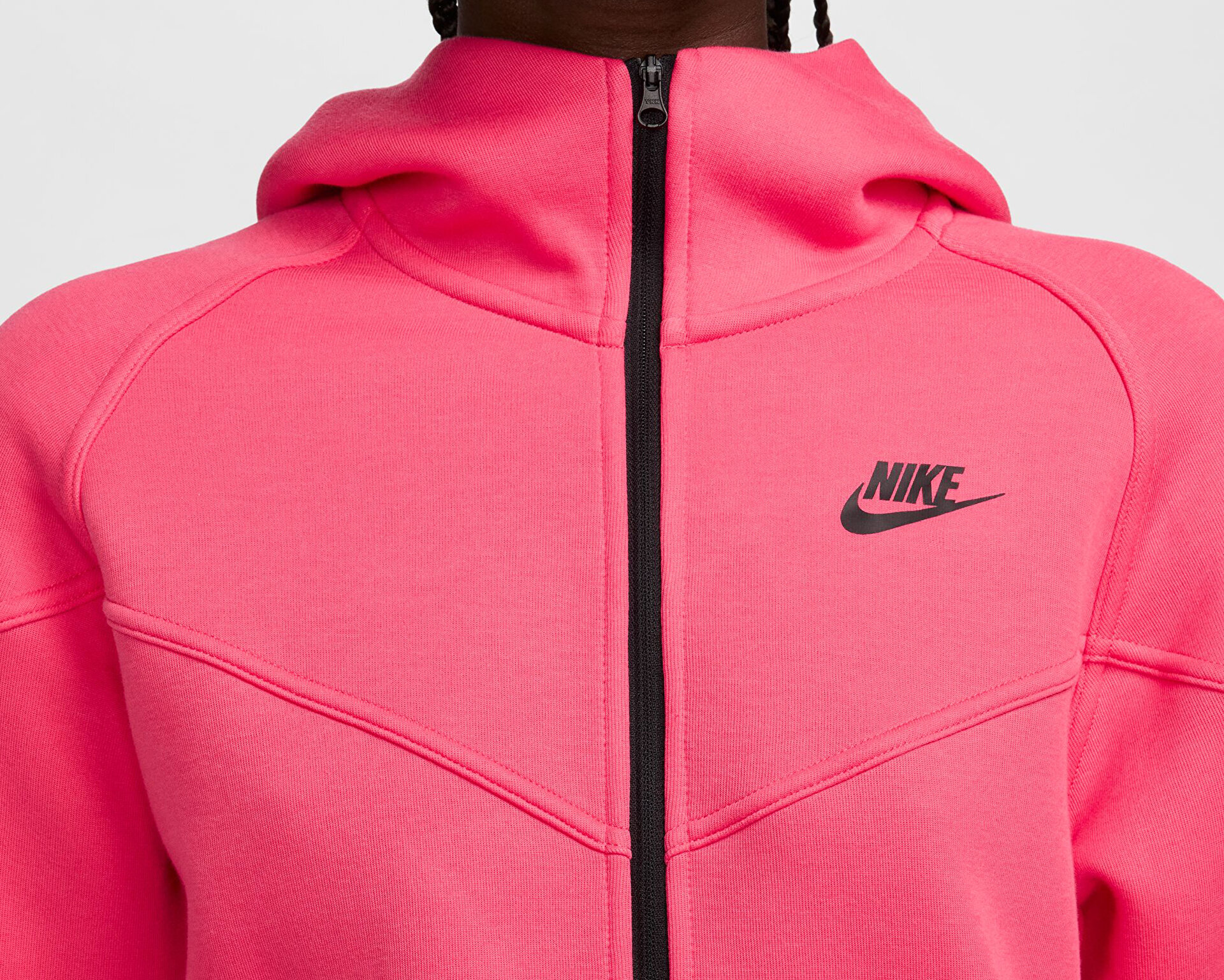 Nike Kadın W Nsw Tch Flc Wr Fz Hdy Pembe FB8338-629