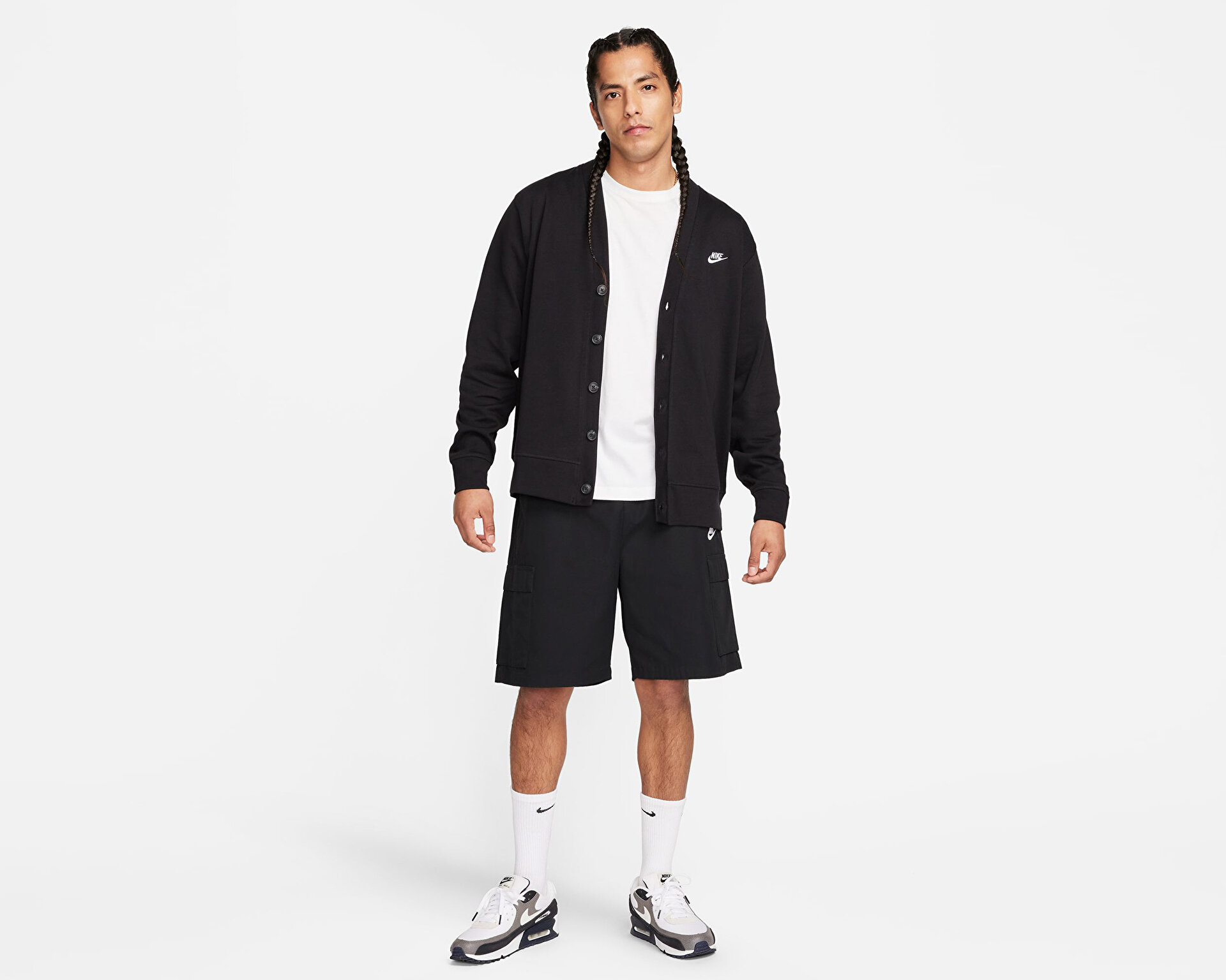 Nike Erkek M Nk Club Fairway Cardigan Siyah FN3898-010