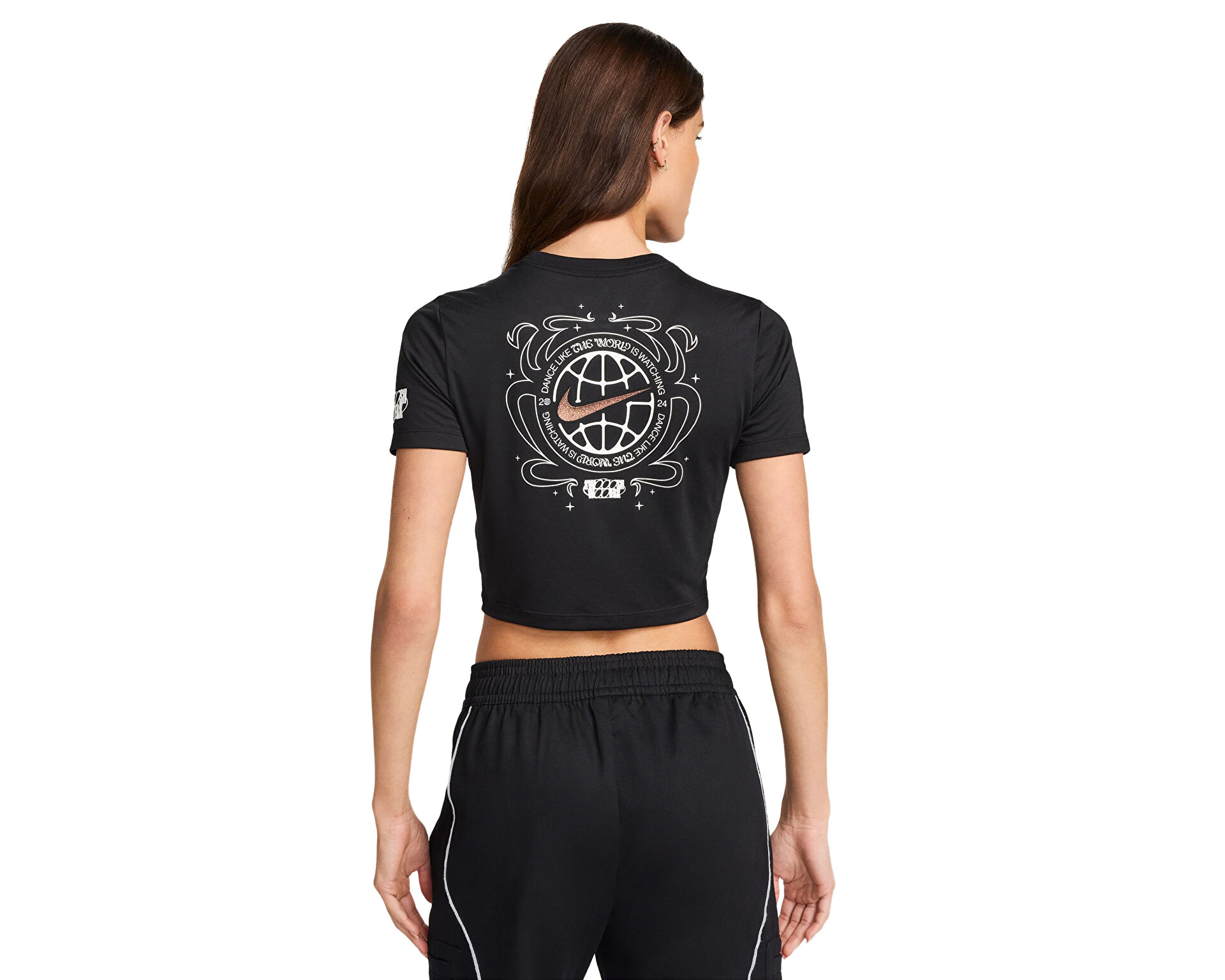 Nike Kadın W Nsw Tee Dance Ss Oly Siyah FZ0403-010